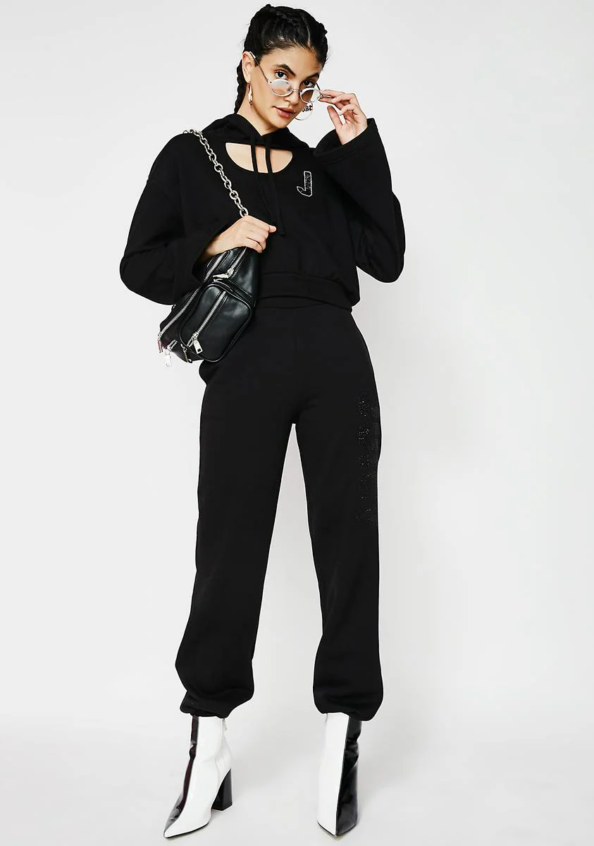 09 Glitter Logo Fleece Pants - Image 3