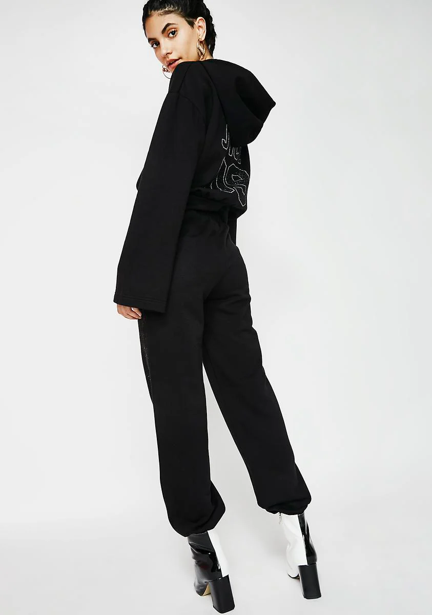 09 Glitter Logo Fleece Pants - Image 4