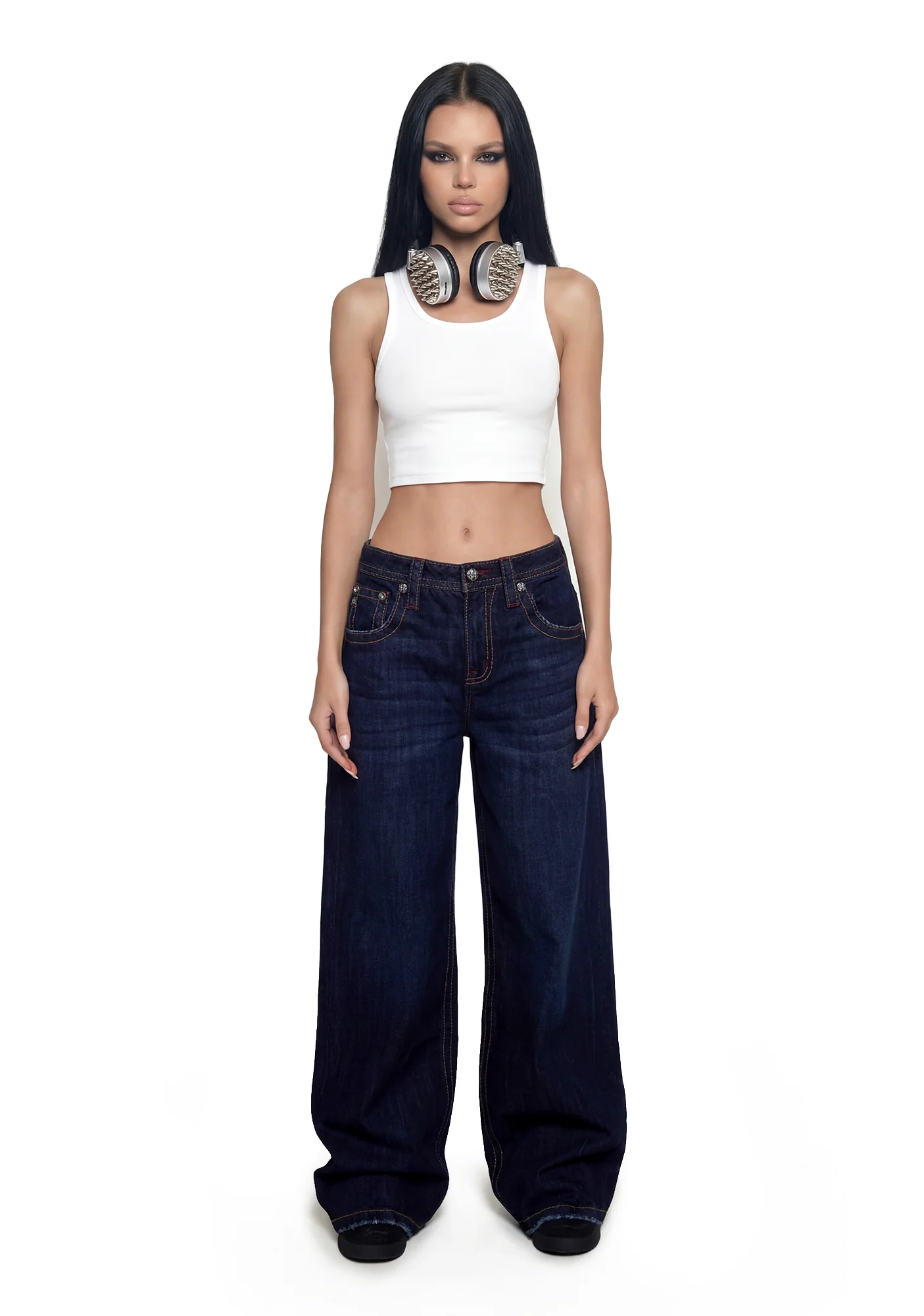 Bellanie Baggy Wide Leg - Indigo - Image 3