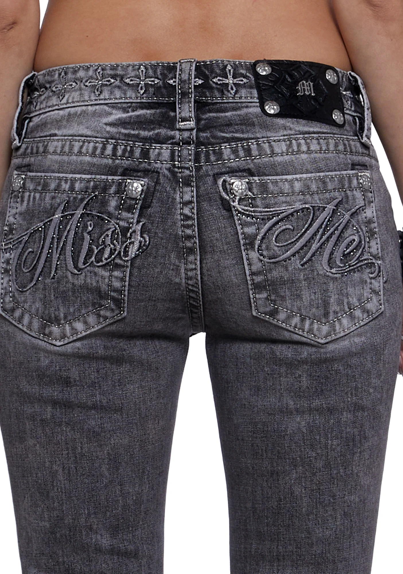 Skylar Low Rise Bootcut Jeans - Grey - Image 5