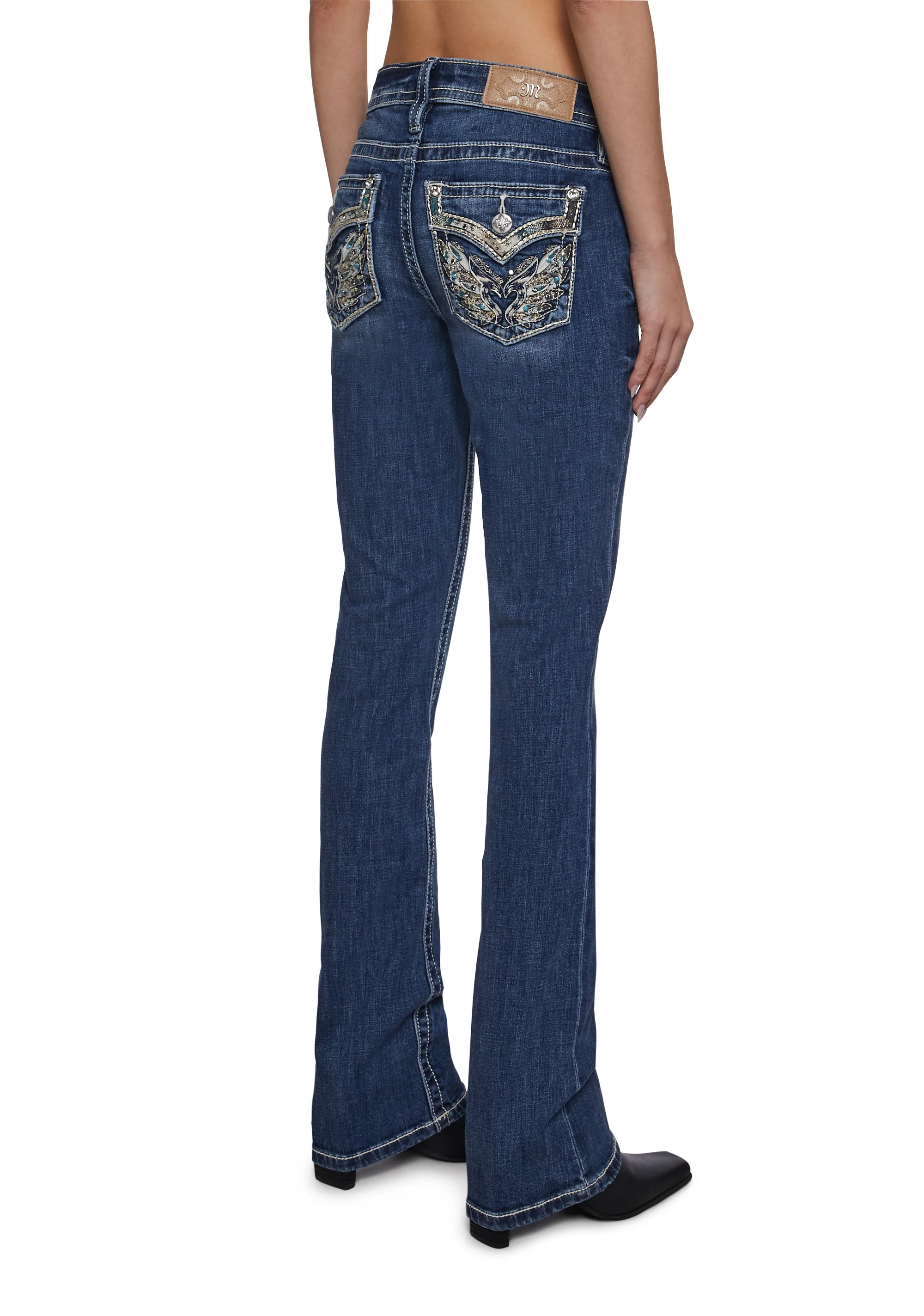 32" Mid Rise Boot Denim Jeans - Image 4