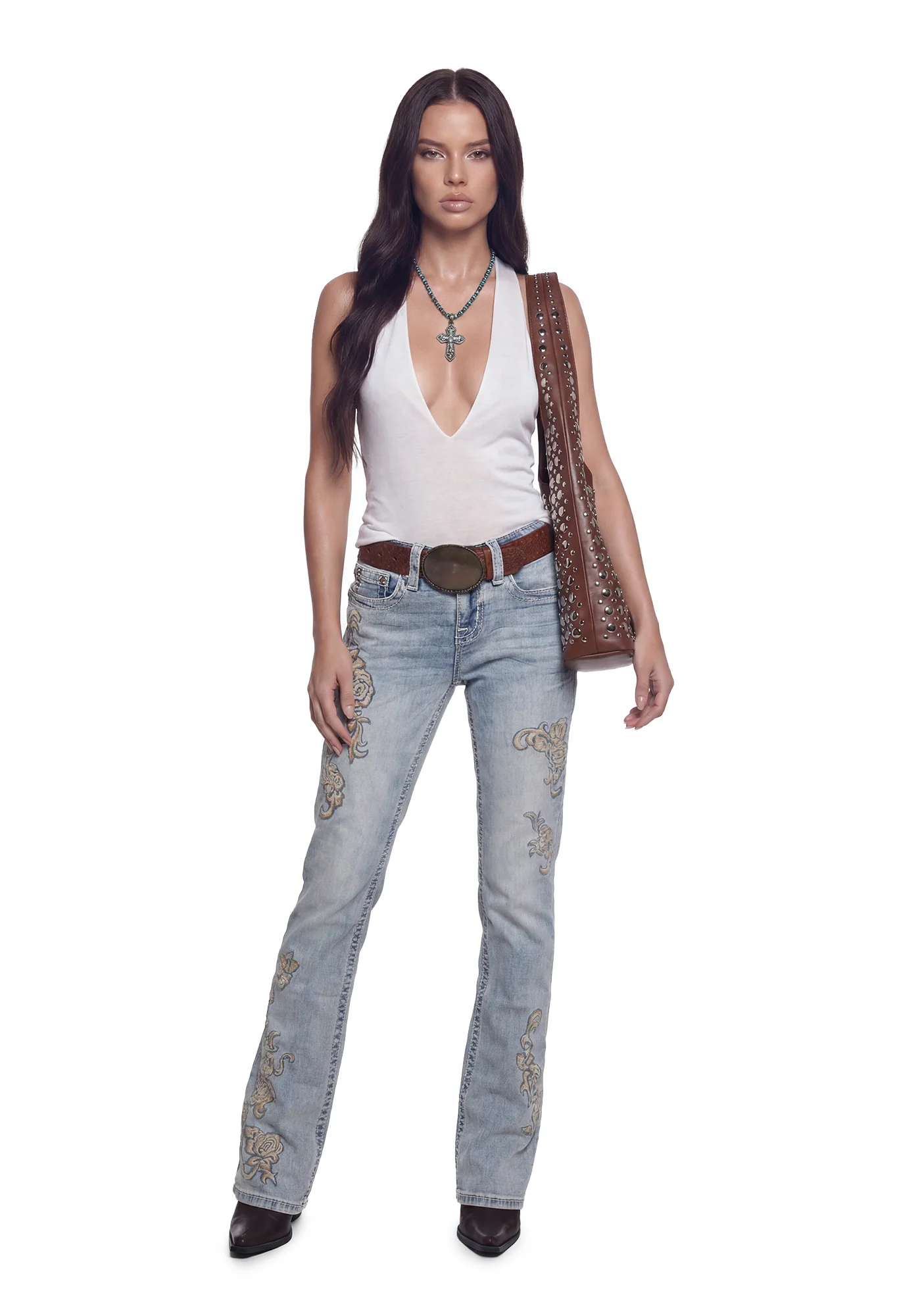 Anora Floral Flare Jeans 32" - Image 2