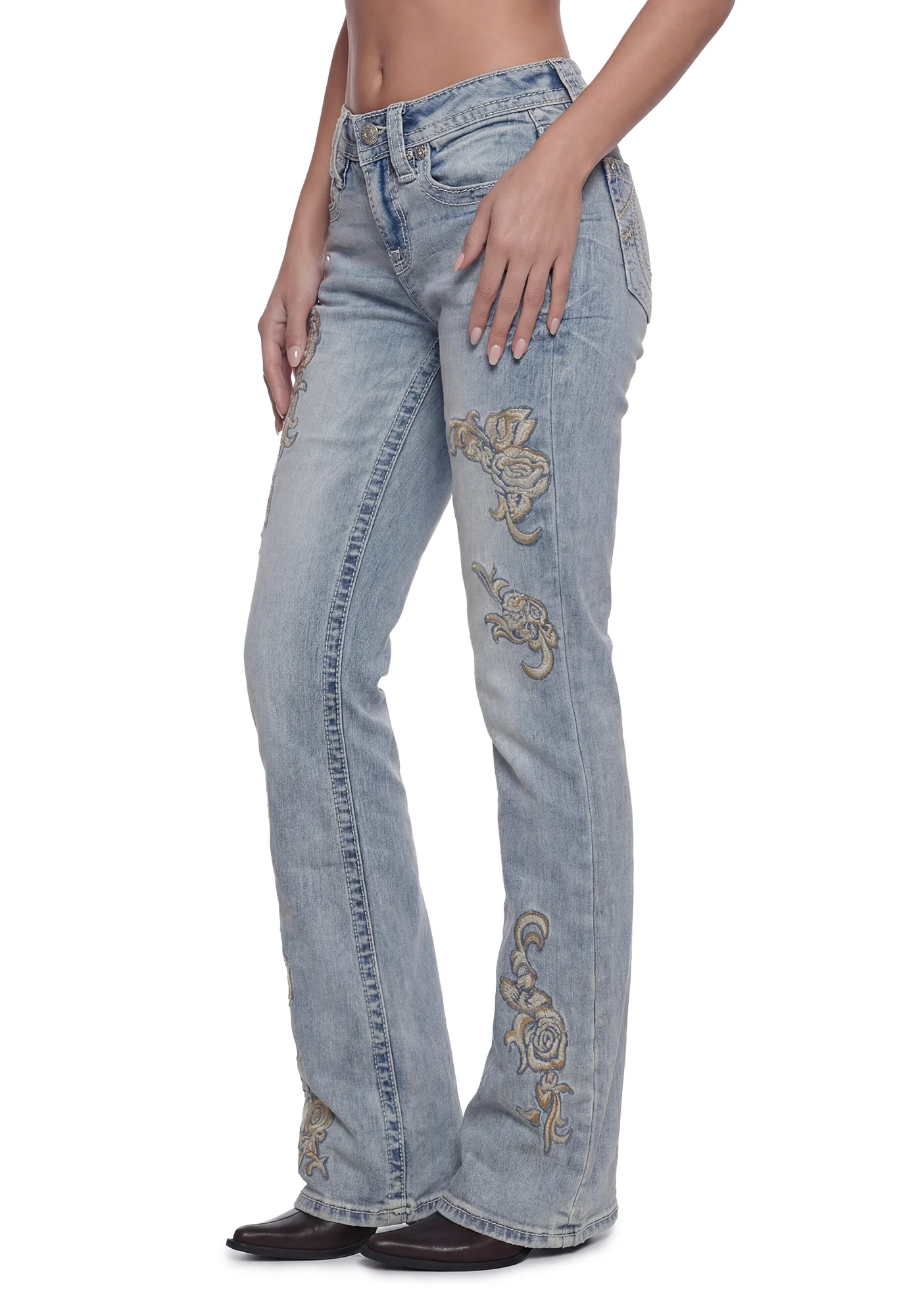 Anora Floral Flare Jeans 32" - Image 3