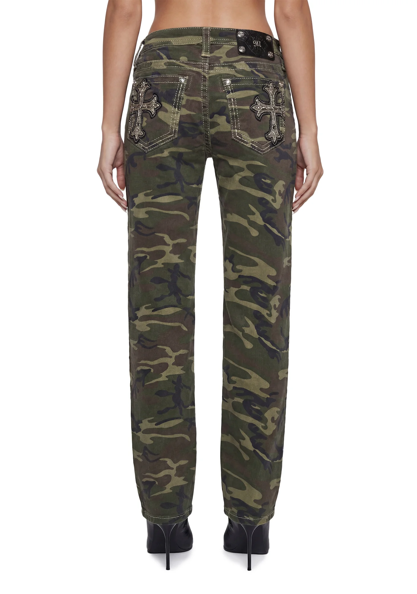 Saint Camo Slim Wide Leg Jeans 34" - Image 4