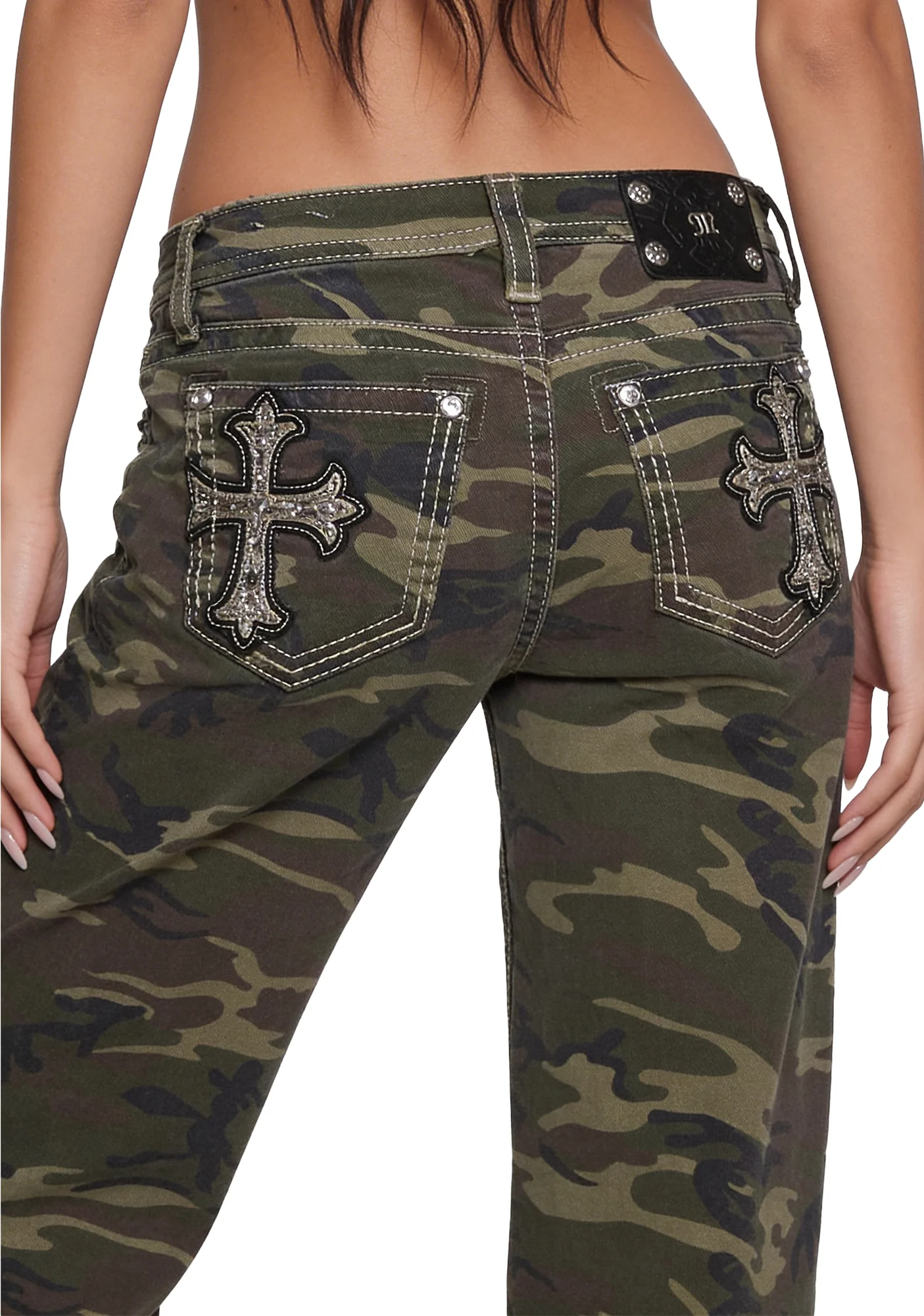 Saint Camo Slim Wide Leg Jeans 34" - Image 5