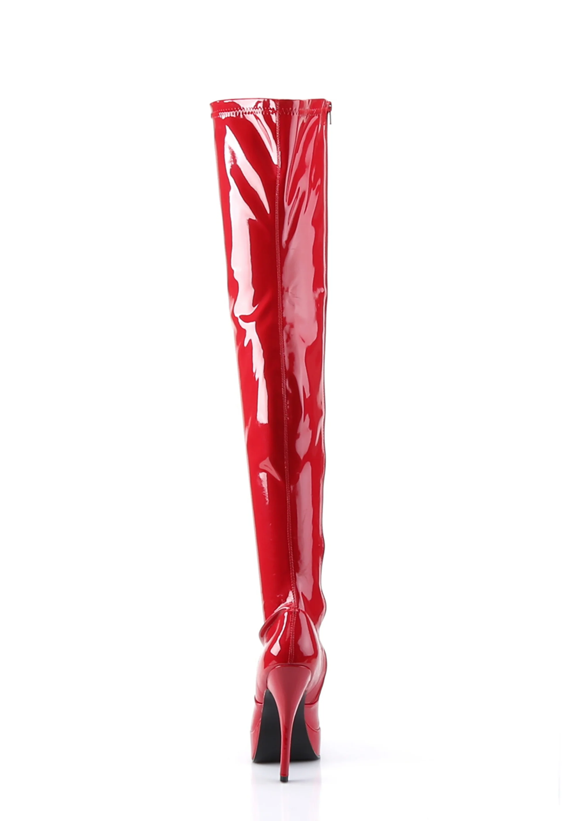 Indulge-3000 Platform Thigh High Boots-Red - Image 4
