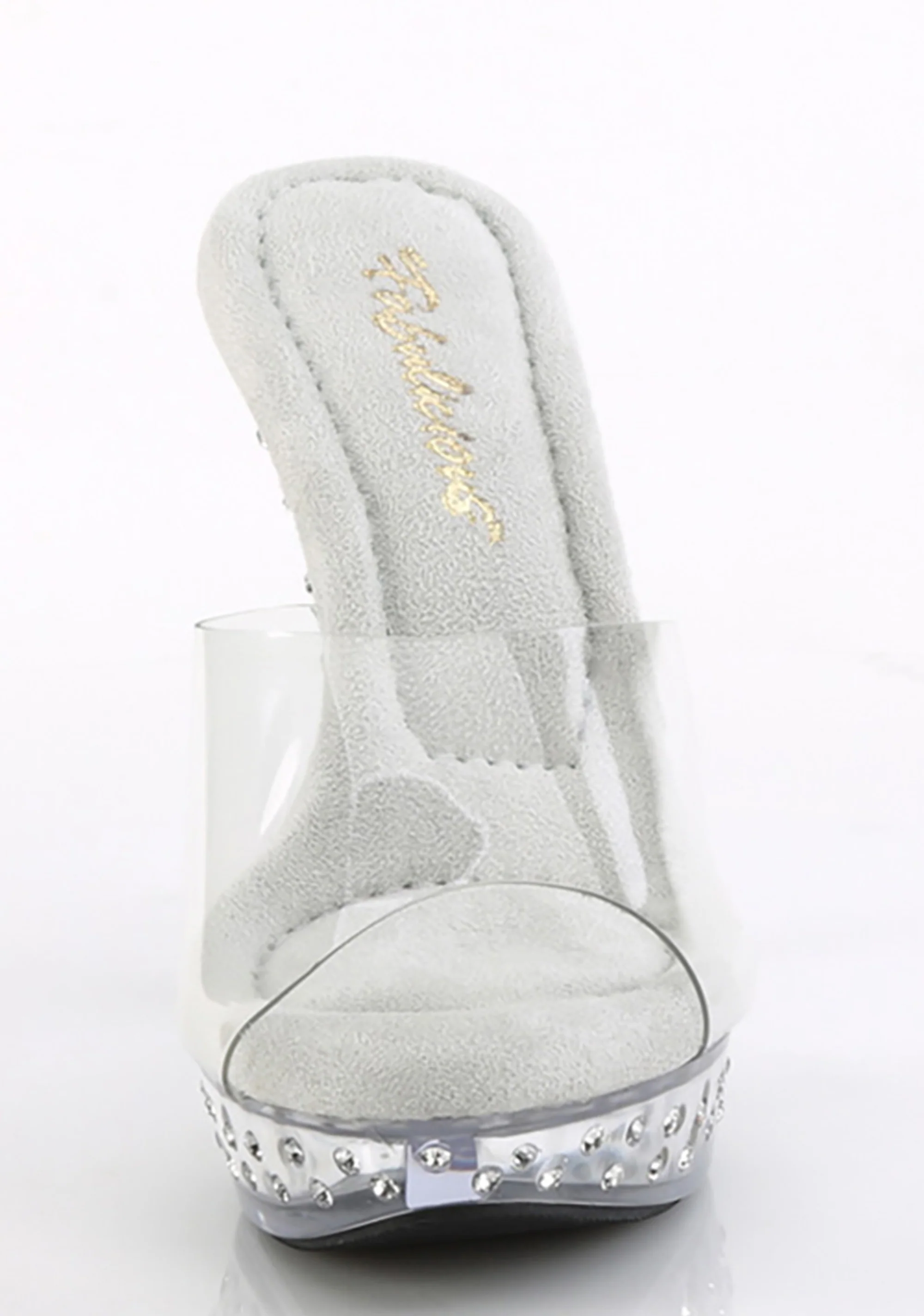 Cocktail-501 Platform Rhinestones Studded Slides-Clear - Image 3