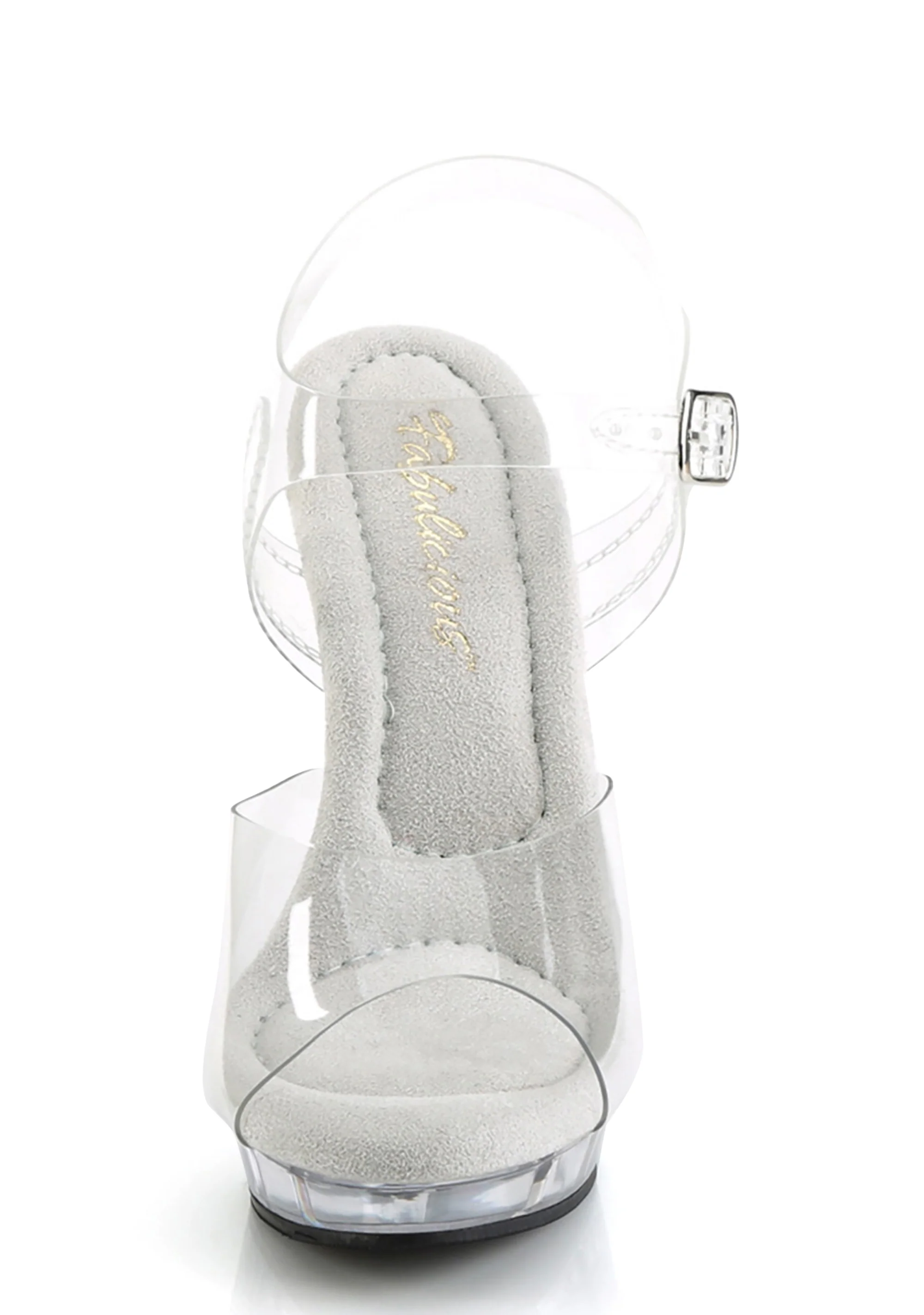 Lip-108 Platform Ankle Strap Sandals-Clear - Image 3