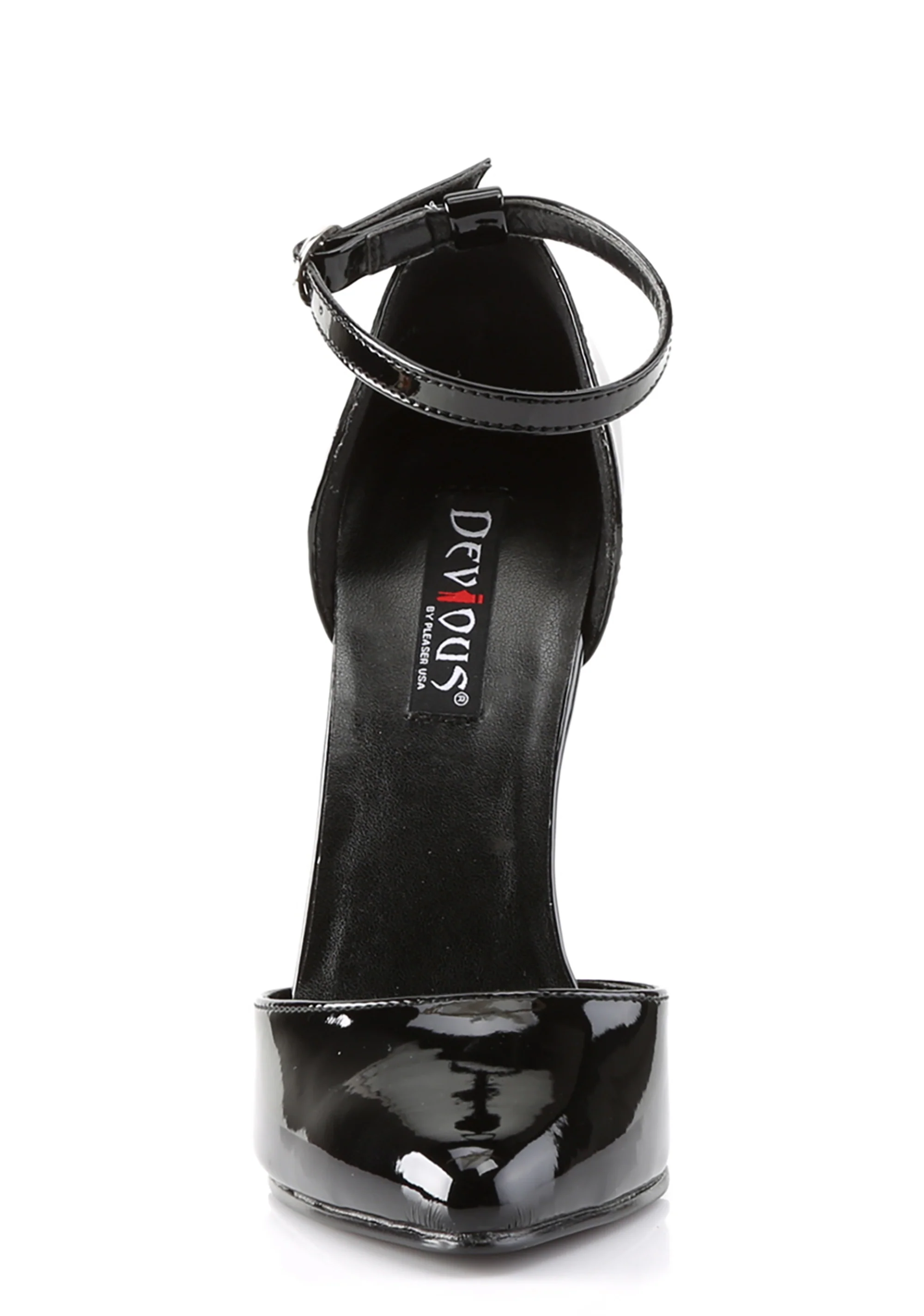 Domina-402 Ankle Strap Pumps-Black - Image 3