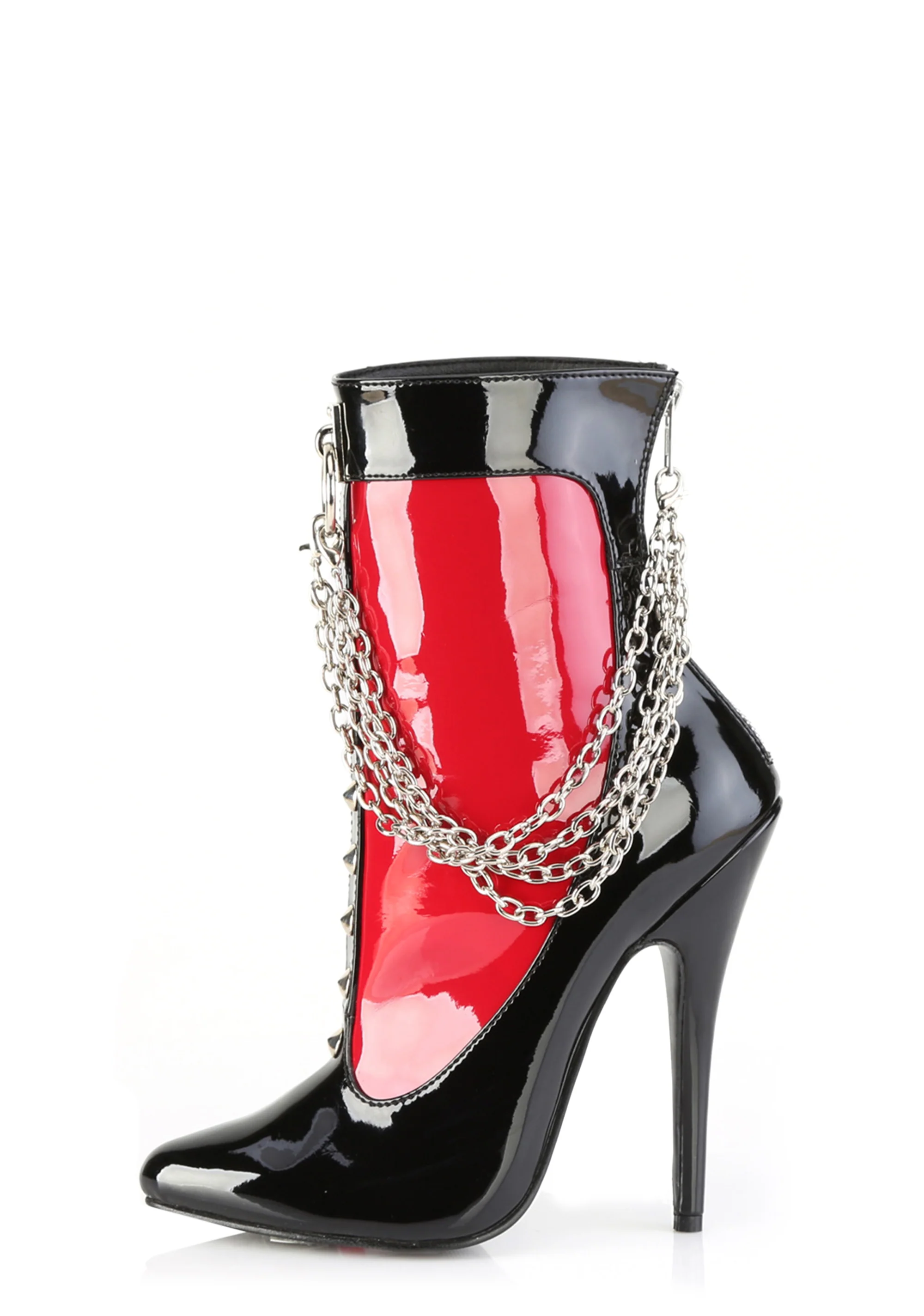 Domina-1033 Ankle Boot-Blk-Red - Image 2