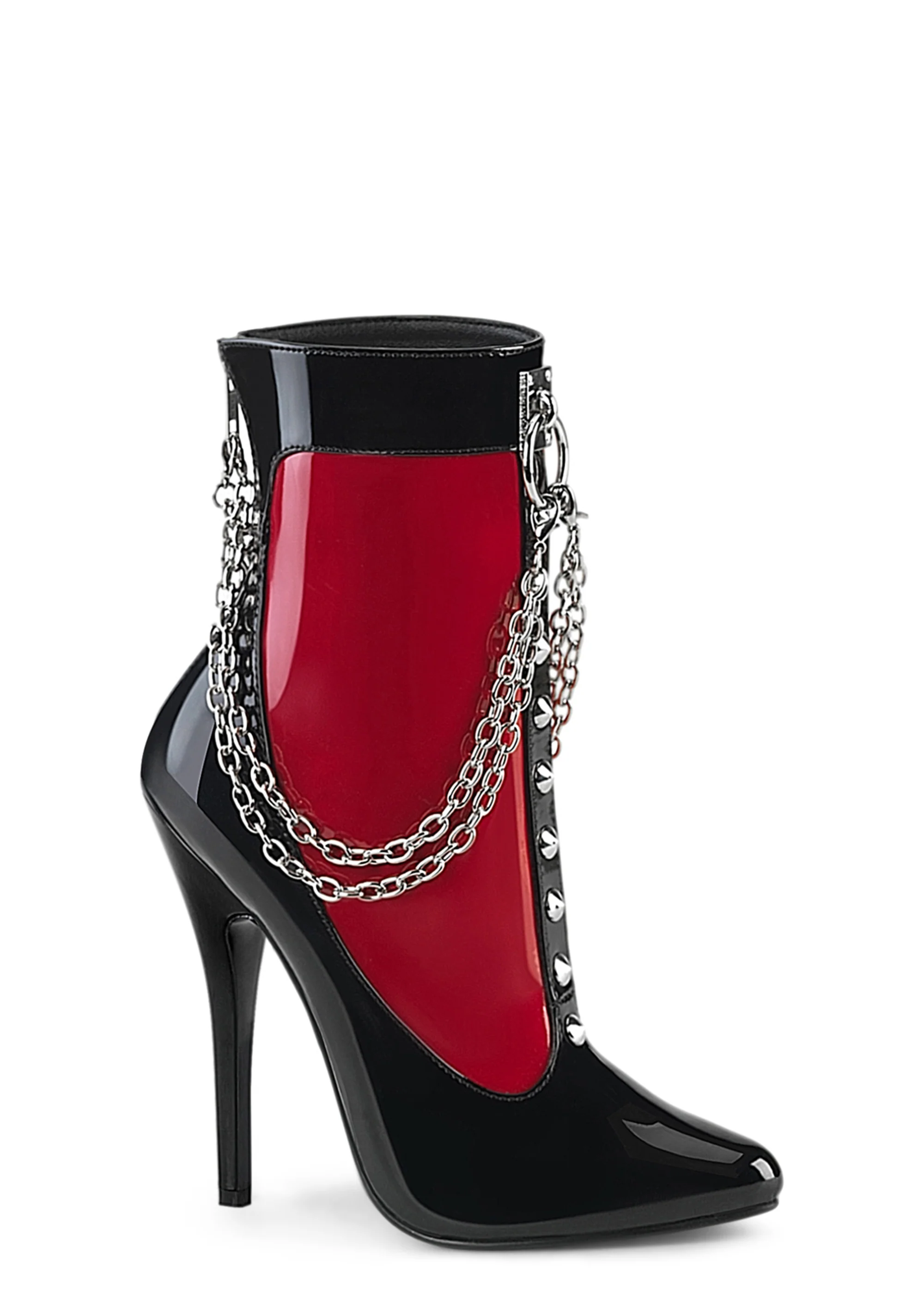 Domina-1033 Ankle Boot-Blk-Red - Image 5