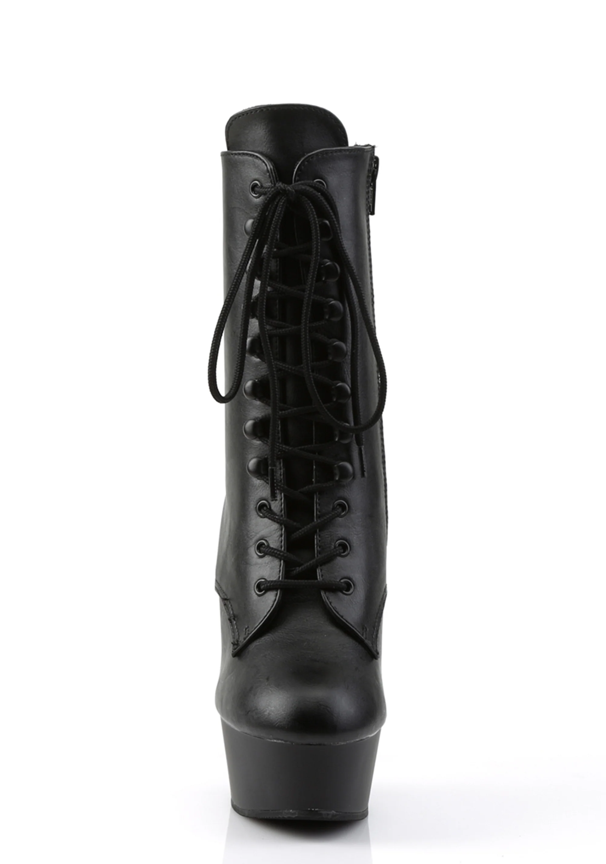 Delight-1020 Platform Ankle Boots-Black PU - Image 3