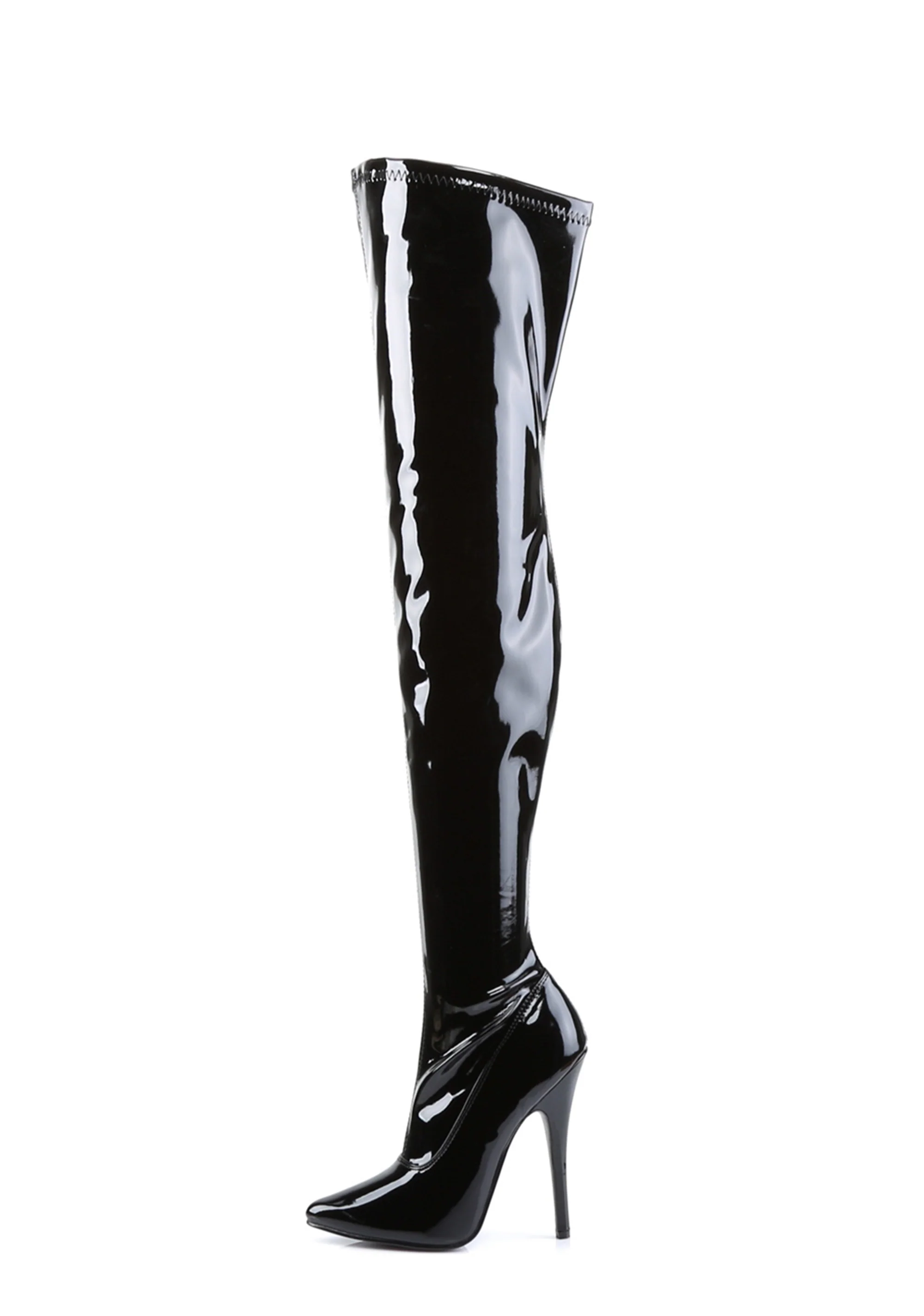 Domina-3000 Thigh High Boots-Black - Image 2