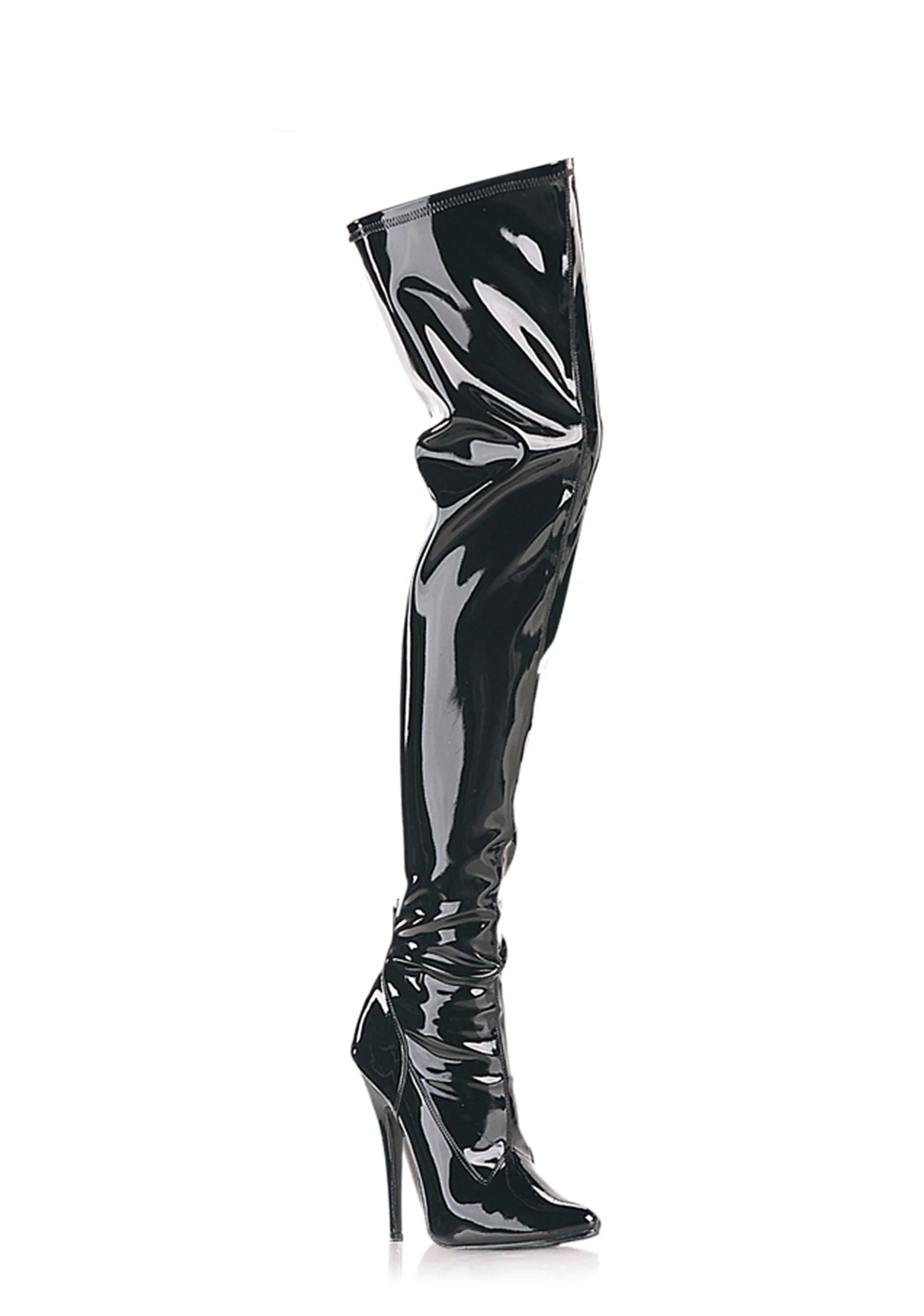 Domina-3000 Thigh High Boots-Black - Image 3