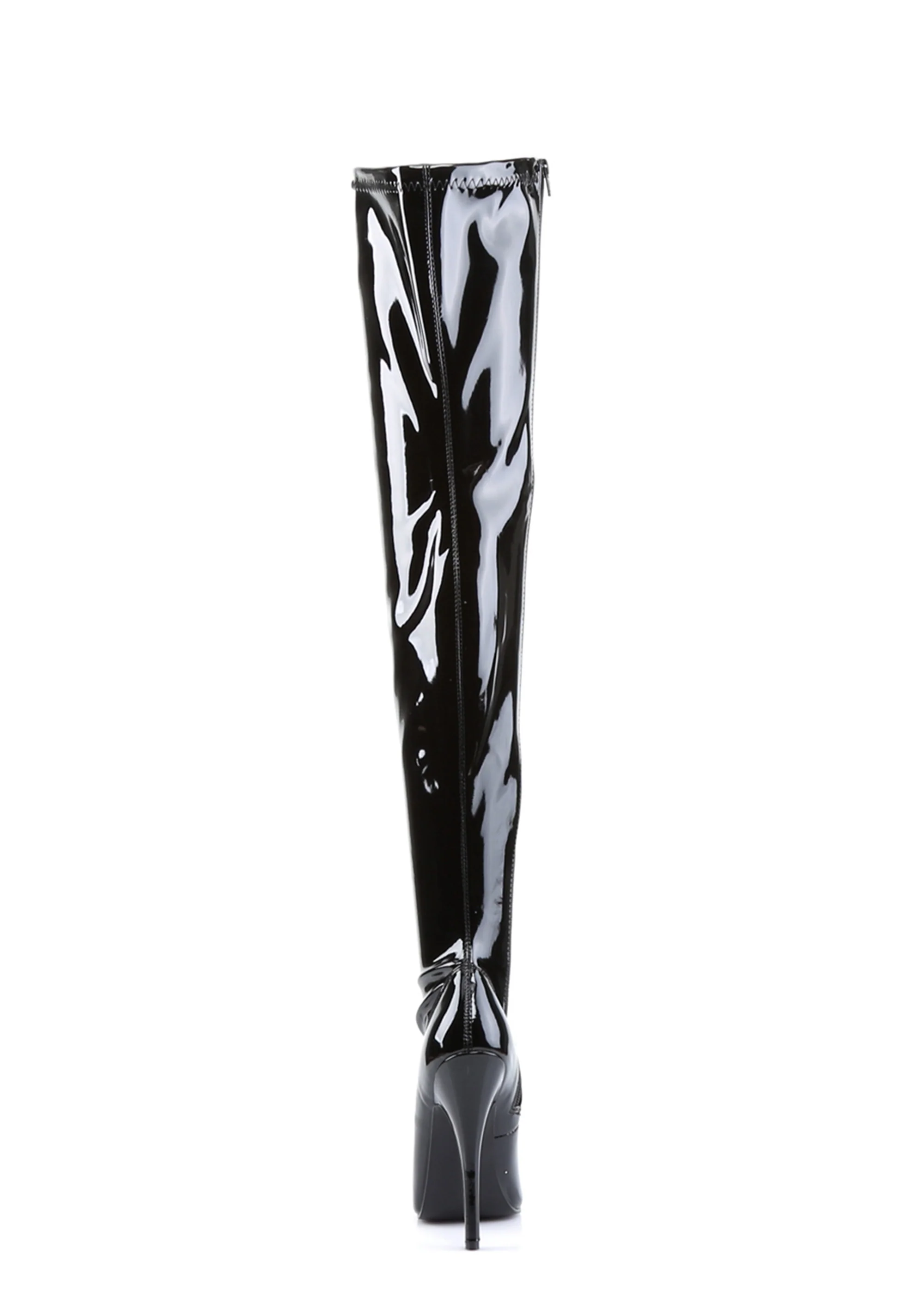 Domina-3000 Thigh High Boots-Black - Image 4