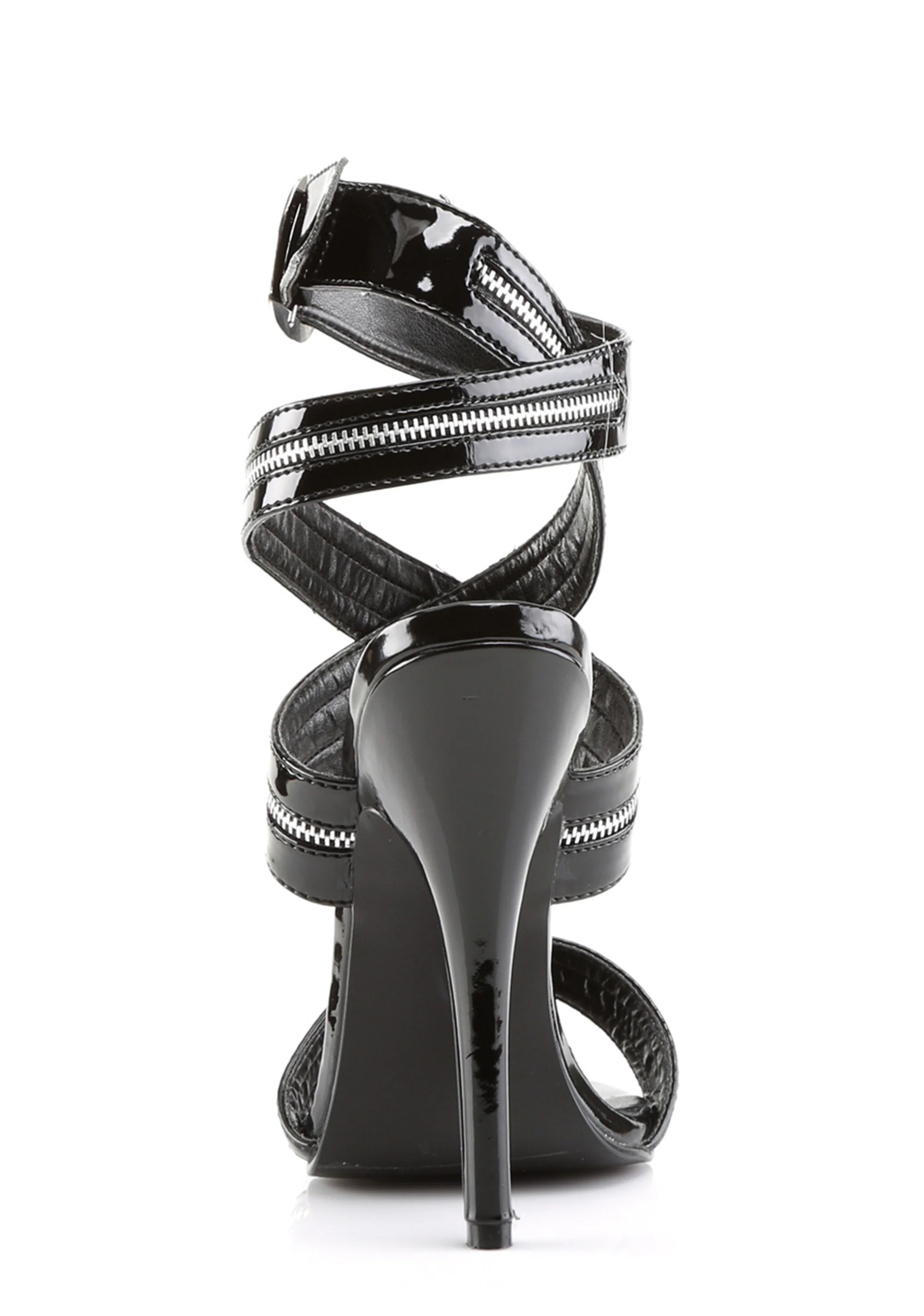 Domina-119 T-Strap Sandals-Black - Image 4