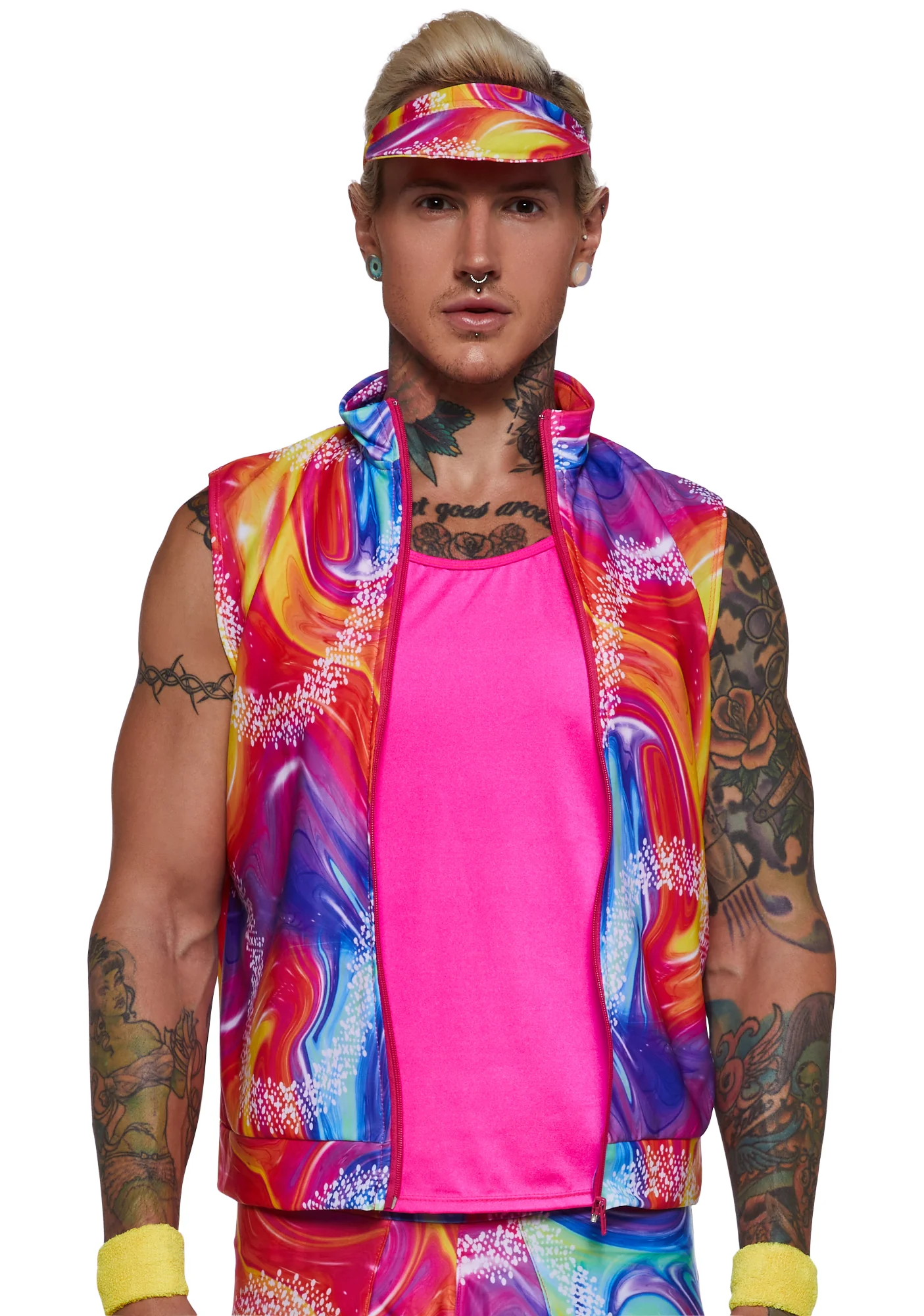 6 Piece Men’s Retro Rollerblade Stud Costume - Image 5