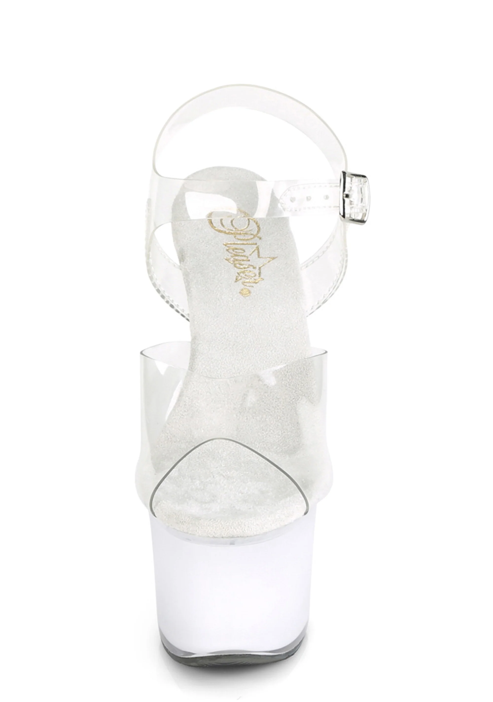 Discolite-708 Platform Ankle Strap LED Illuminated Sandals-Clear - Image 3