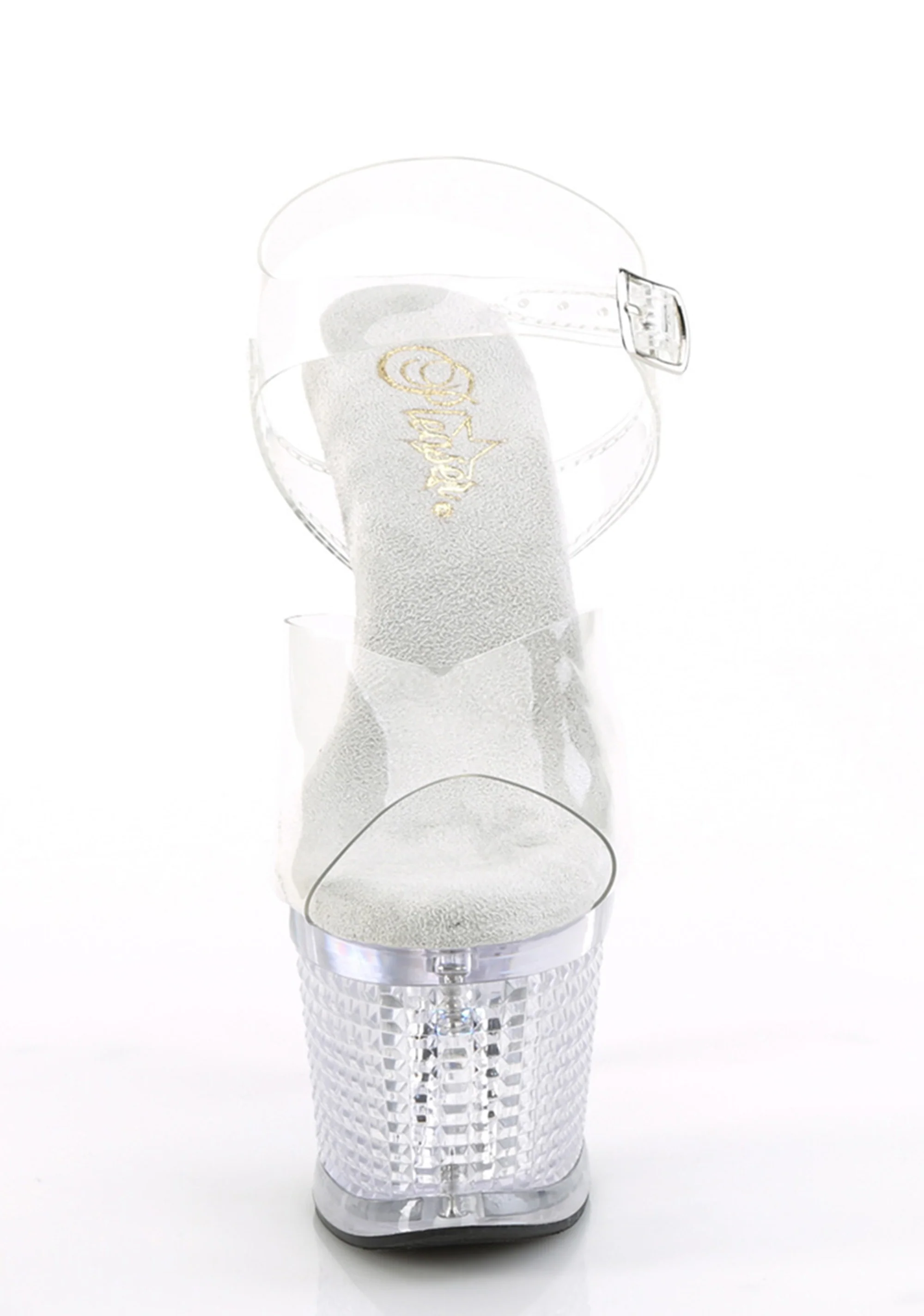 Flashdance-708 Platform Ankle Strap Light-Up Sandals-Clear - Image 3