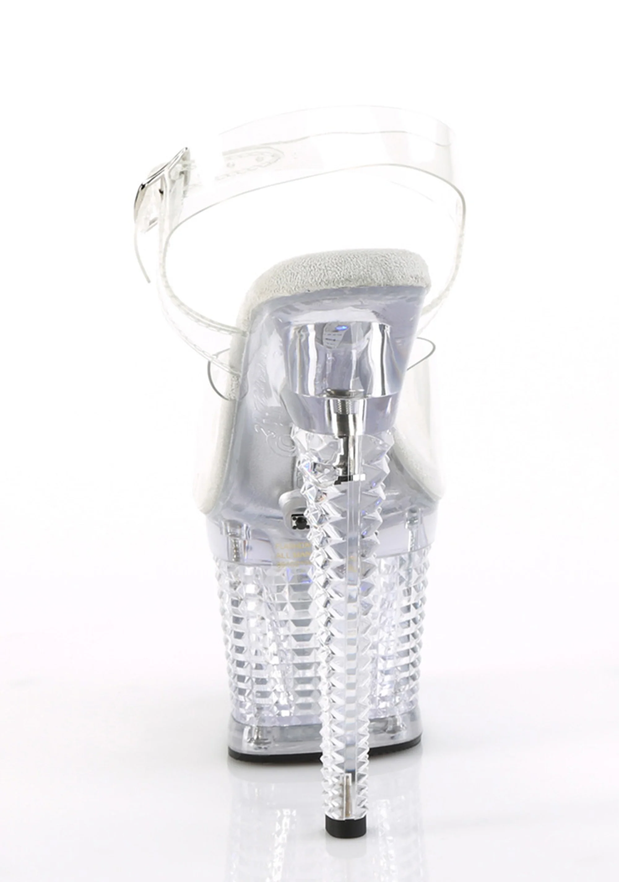 Flashdance-708 Platform Ankle Strap Light-Up Sandals-Clear - Image 4