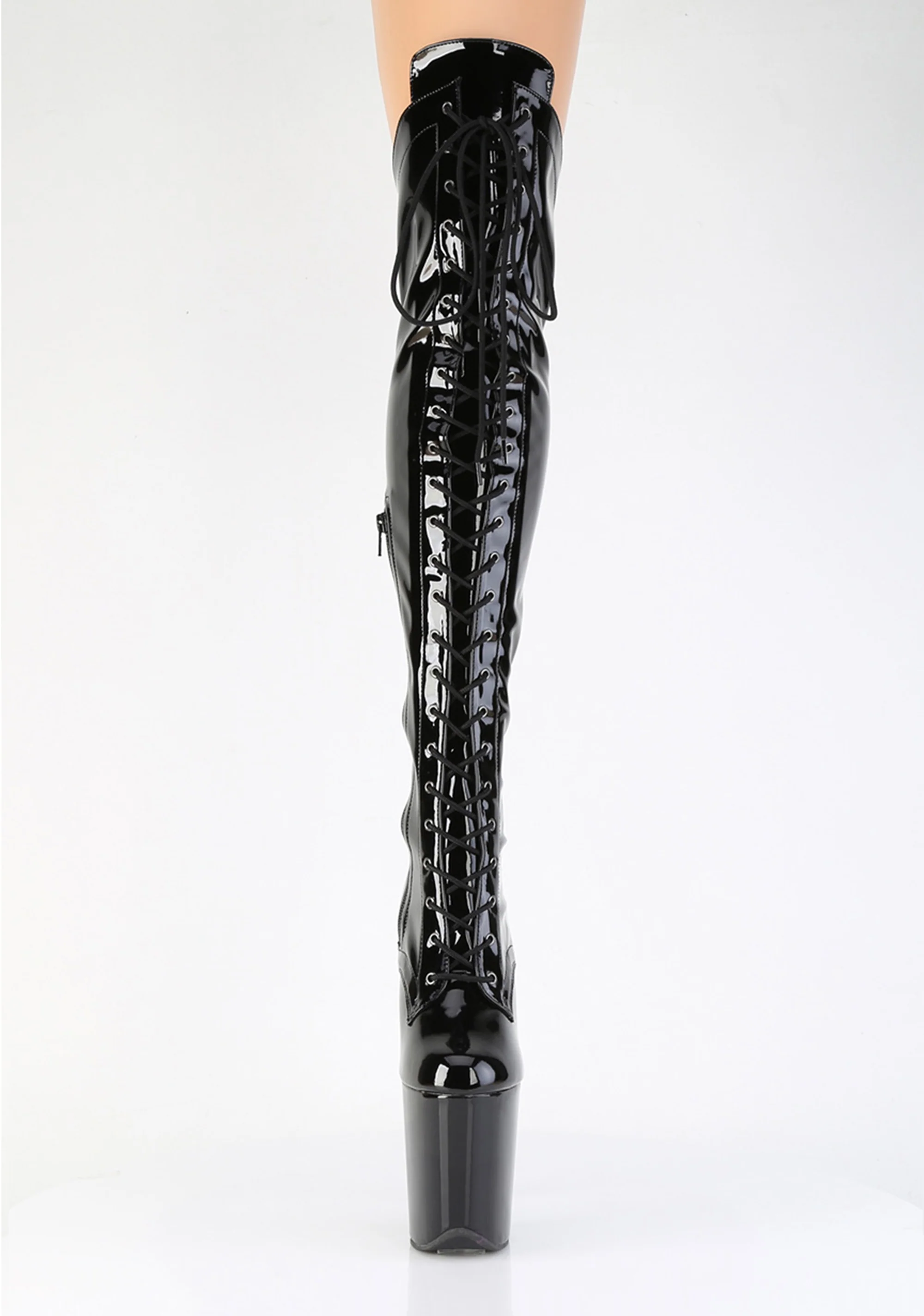 Flamingo-3014 Platform Over-The-Knee Boots-Black - Image 3