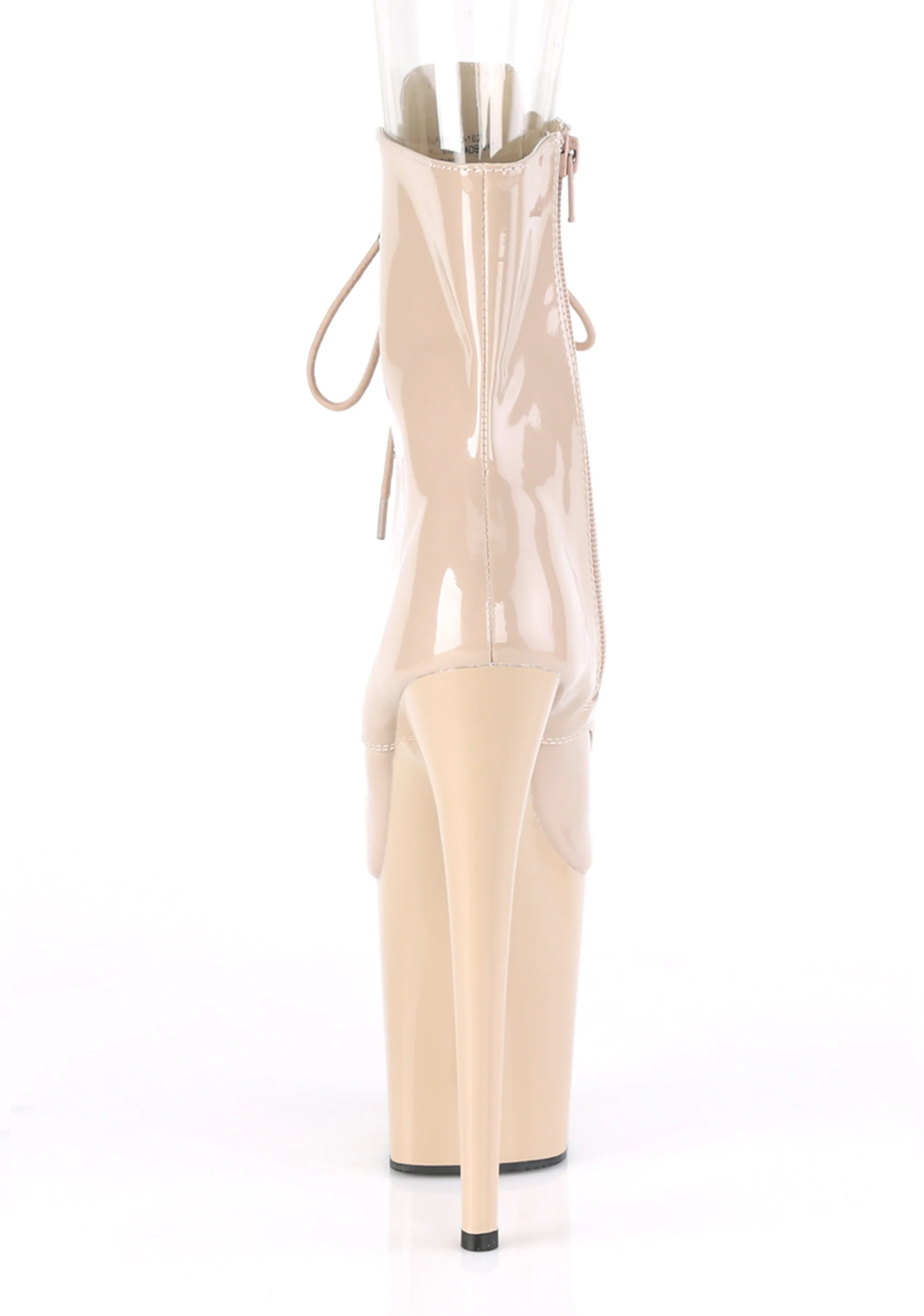 Flamingo-1021 Platform Peep Toe Ankle Boots-Nude - Image 4
