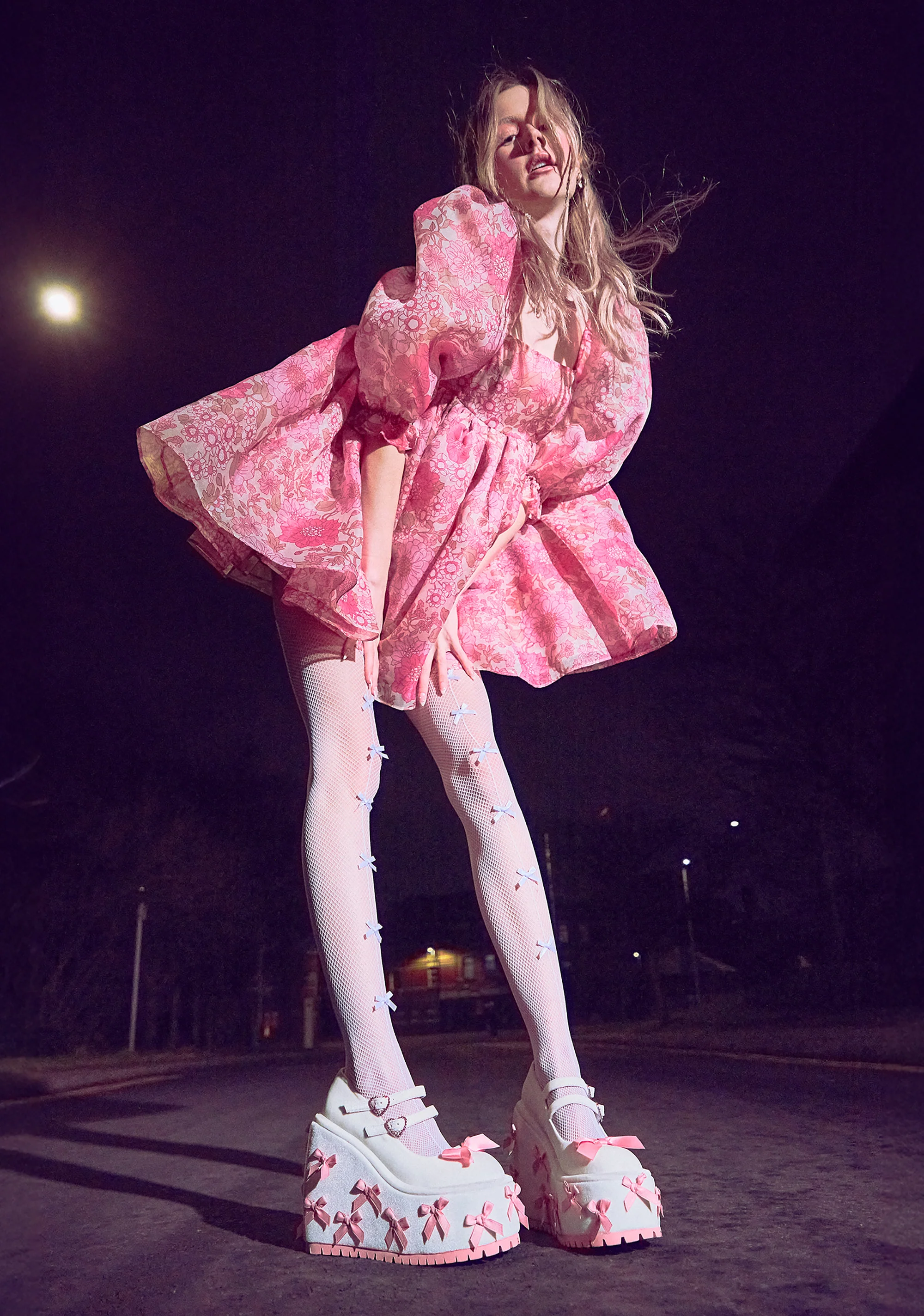 A Courtship of Bows Platform Mary Janes - Cream - Image 10