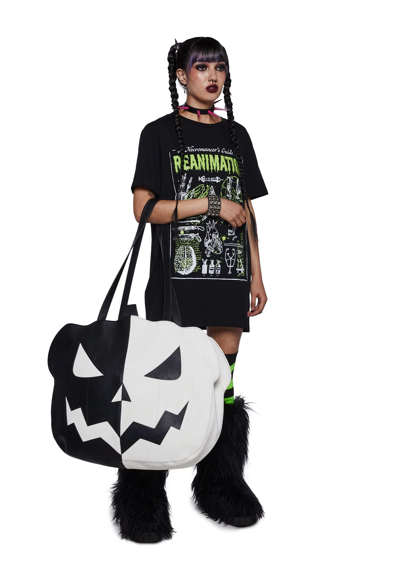 A Grin That Glows Mega Tote - Colorblock - Image 2