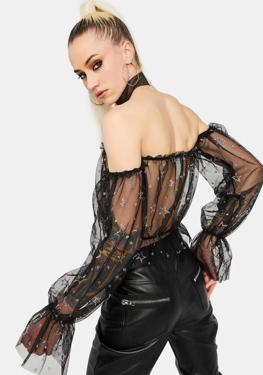 About Last Night Off The Shoulder Crop Top - Image 4