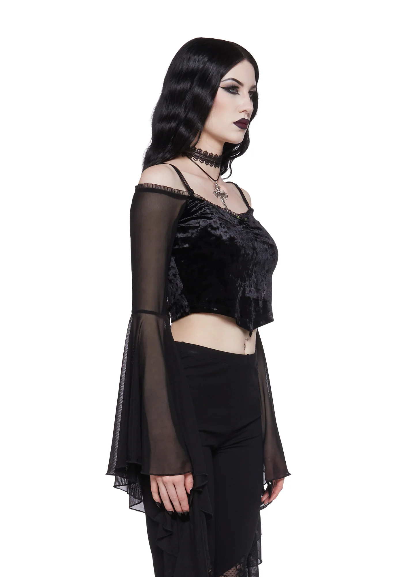 Absolute Future Long Sleeve Crop Top - Image 3