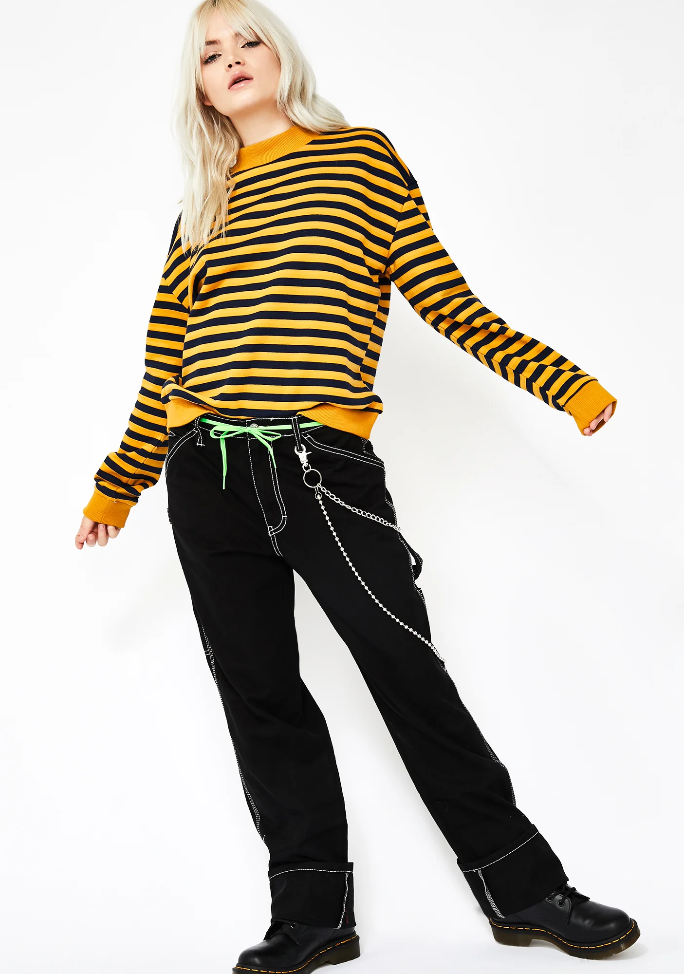 Access Denied Striped Sweatshirt - Image 3