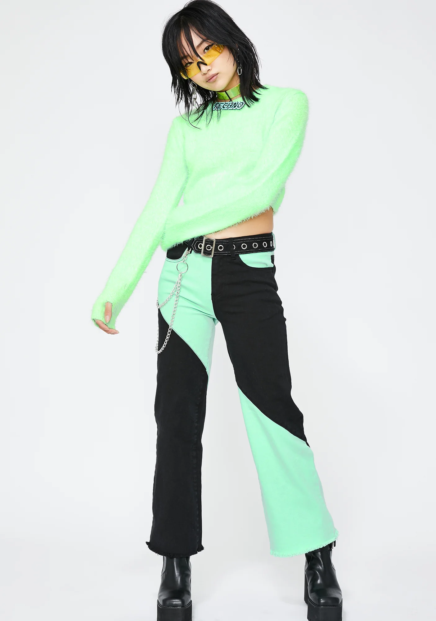 Acid Spark Cropped Sweater - Image 3