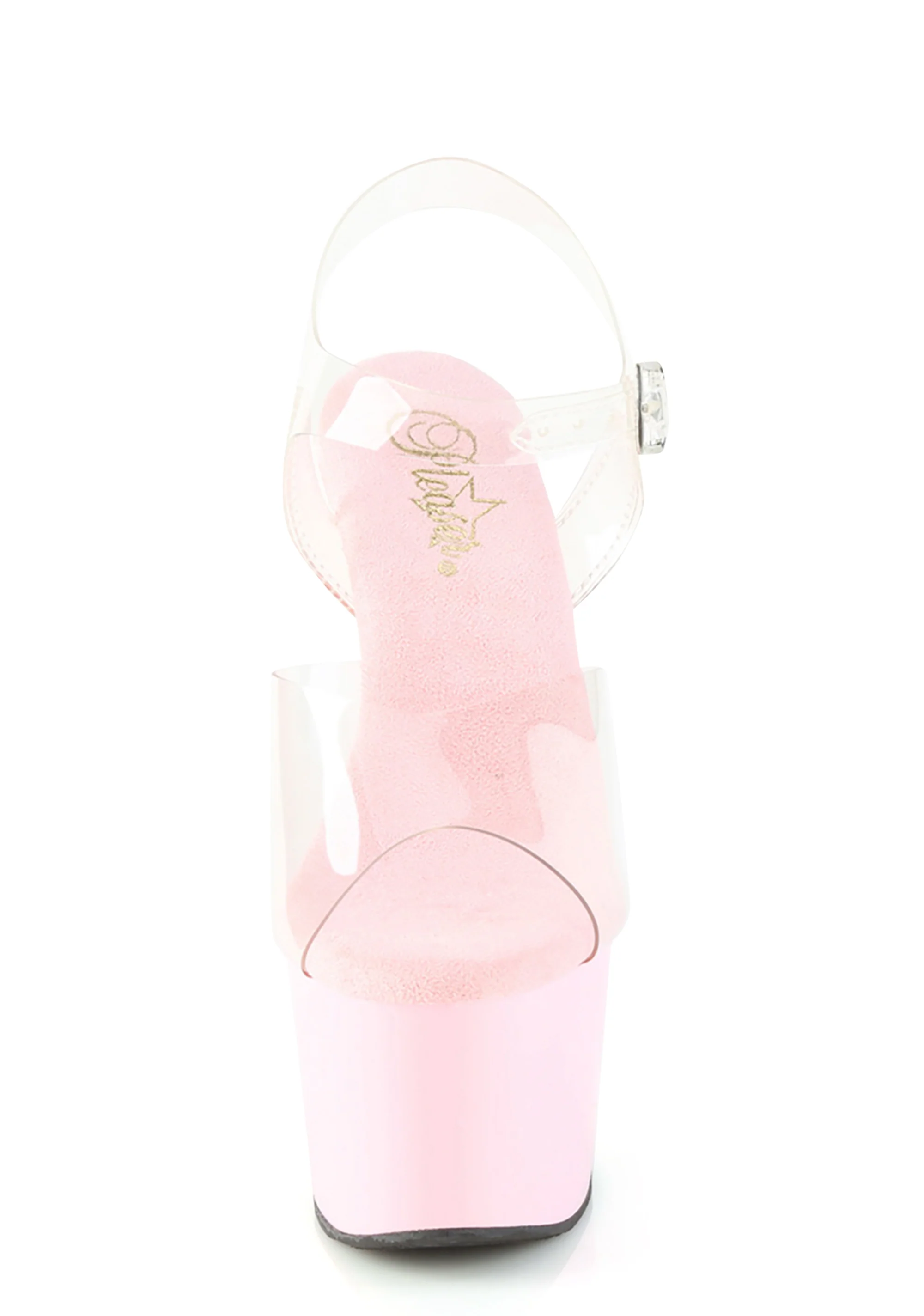 Adore-708 Platform Ankle Strap Sandals-Baby Pink - Image 3