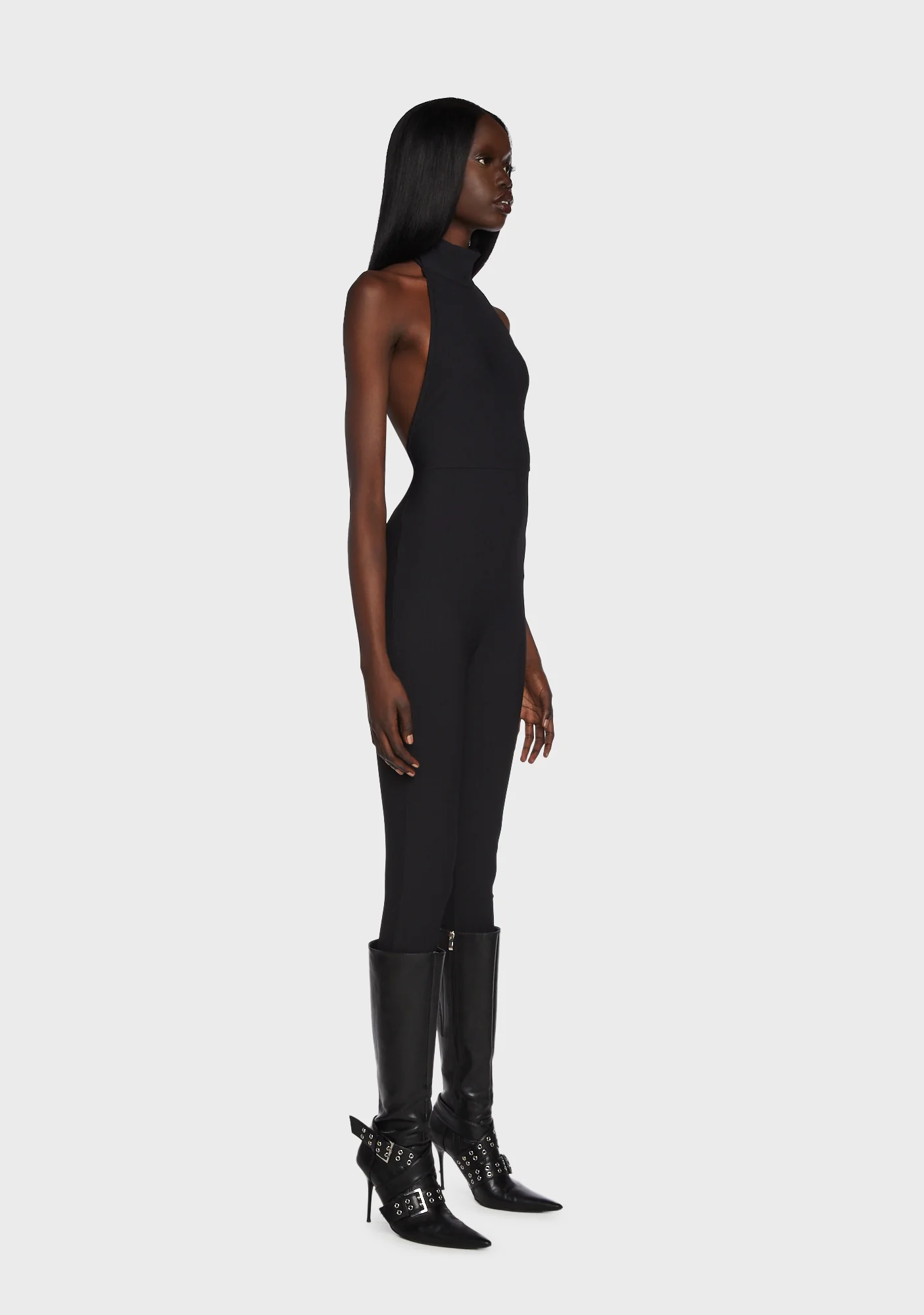 Aero Ribbed Open Back Jumpsuit - Image 3