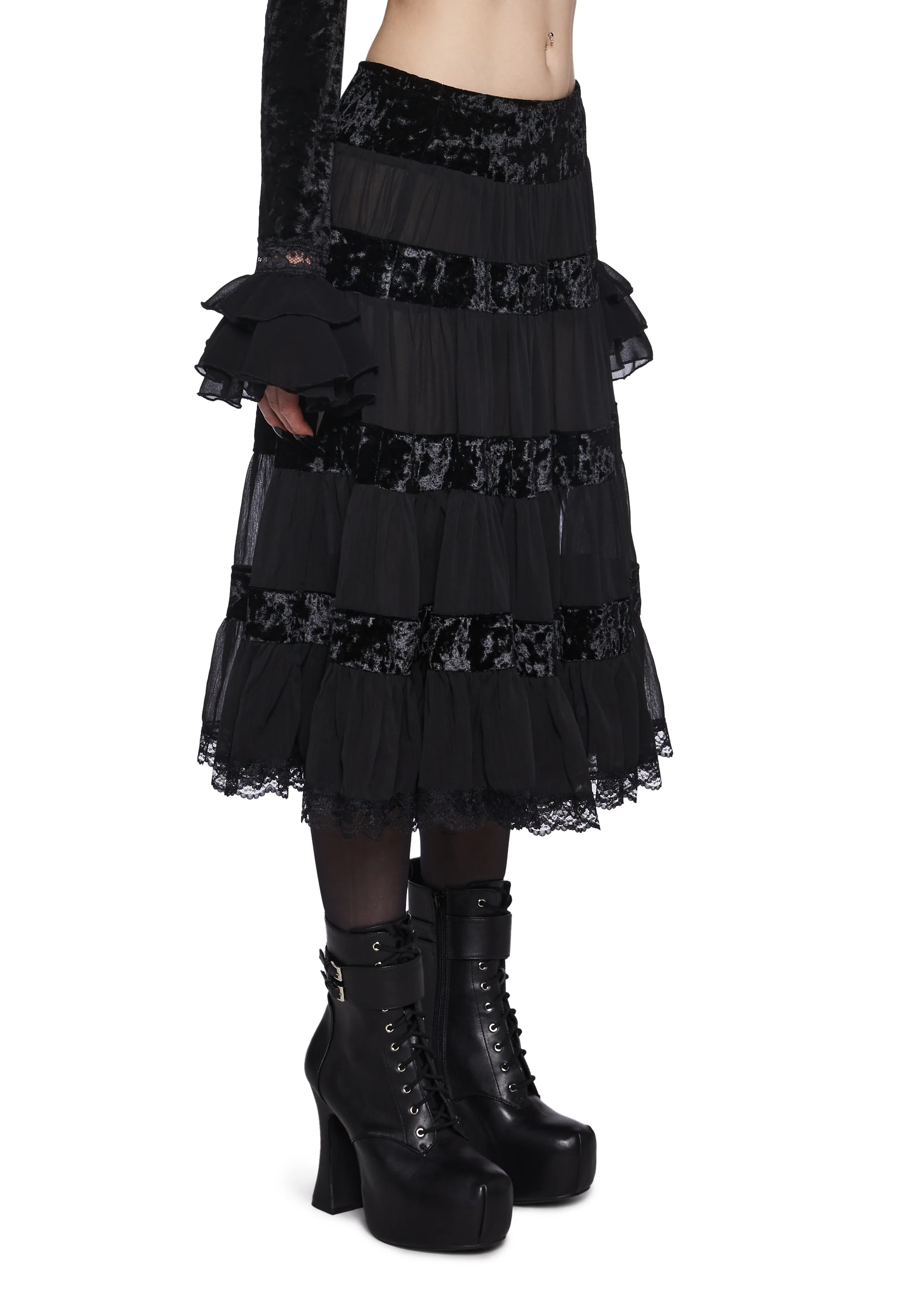Afflicted Fancy Midi Skirt - Image 3