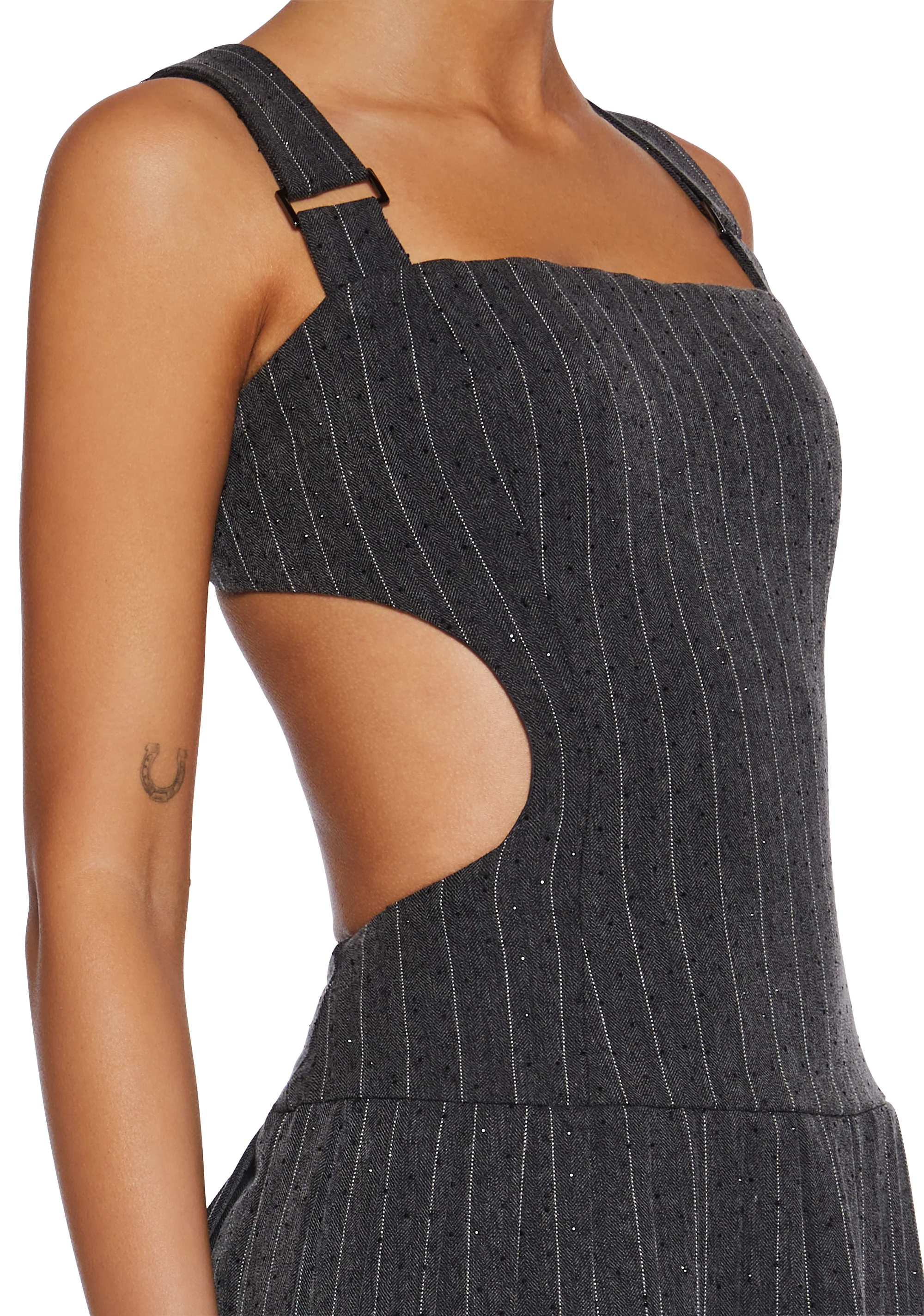 After Work Drinks Pinstripe Mini Dress - Image 5