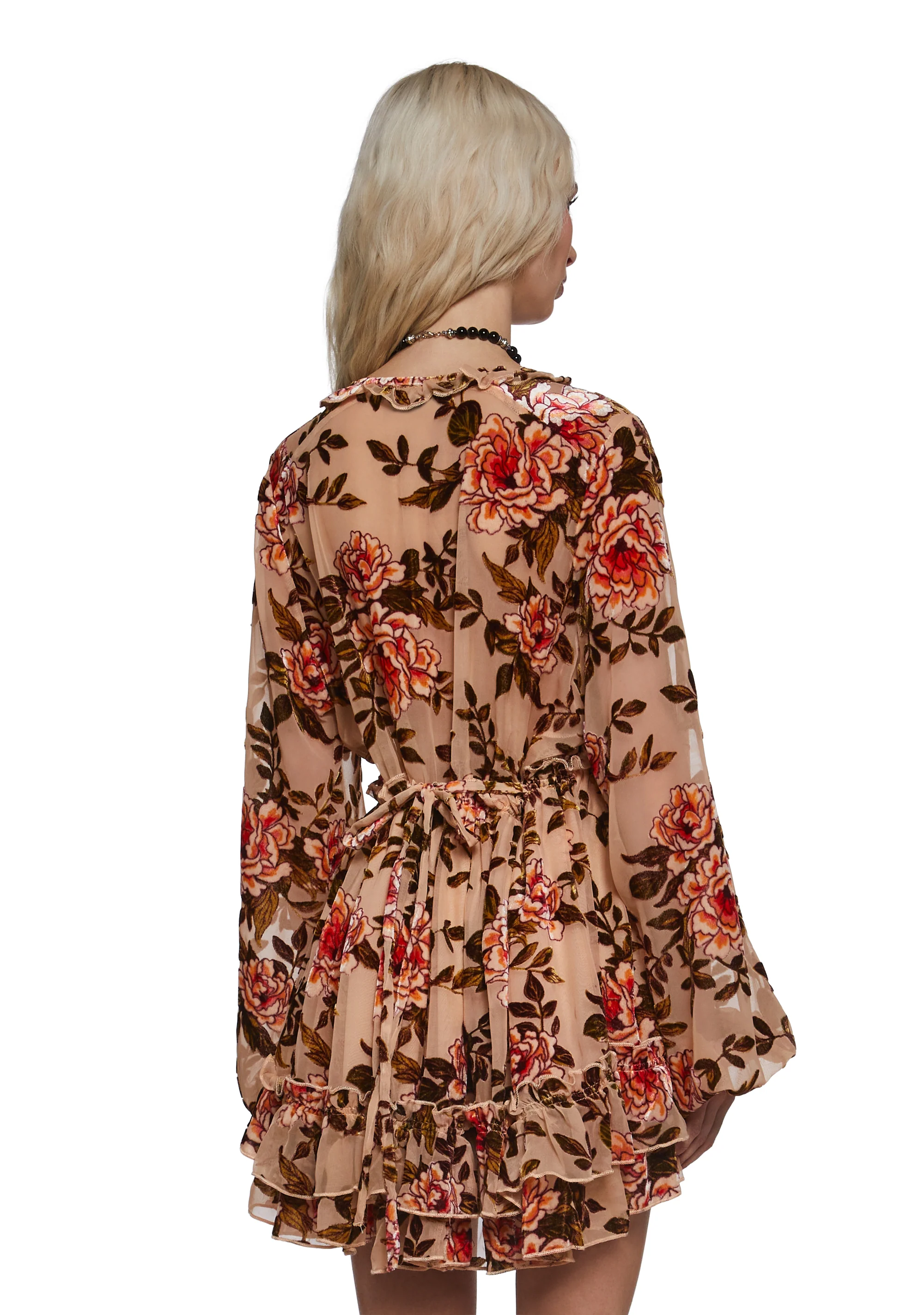 Clementine Printed Velvet Dress - Image 4