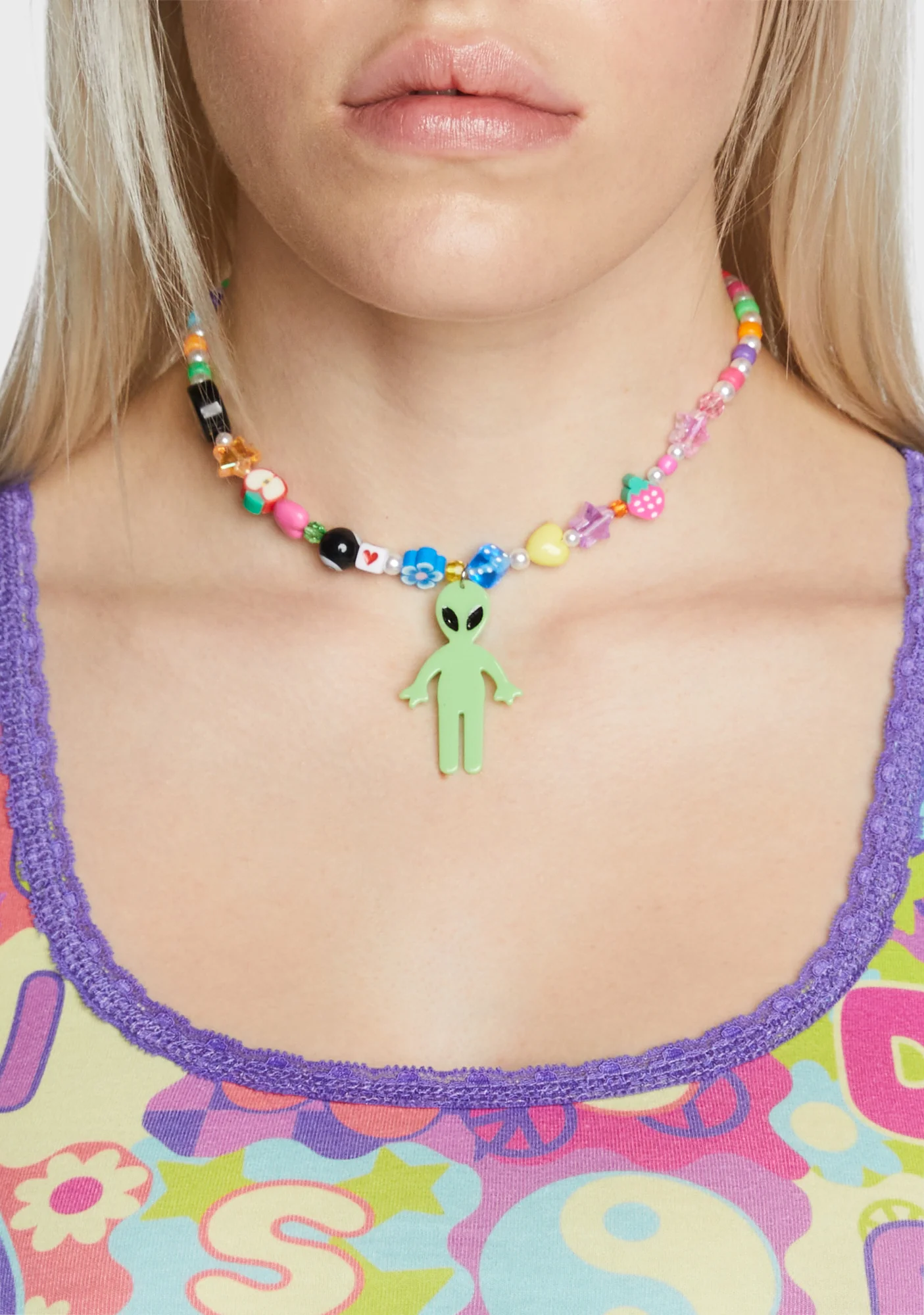 Aliens Exist Beaded Necklace - Image 2