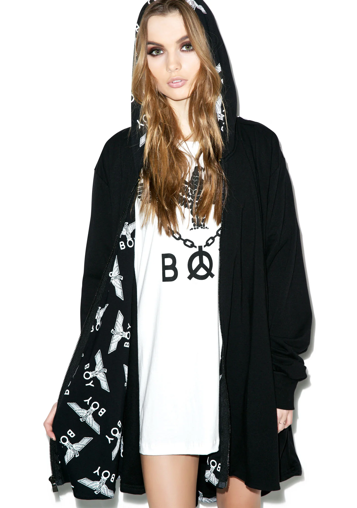Allover Eagle Cape Coat - Image 2