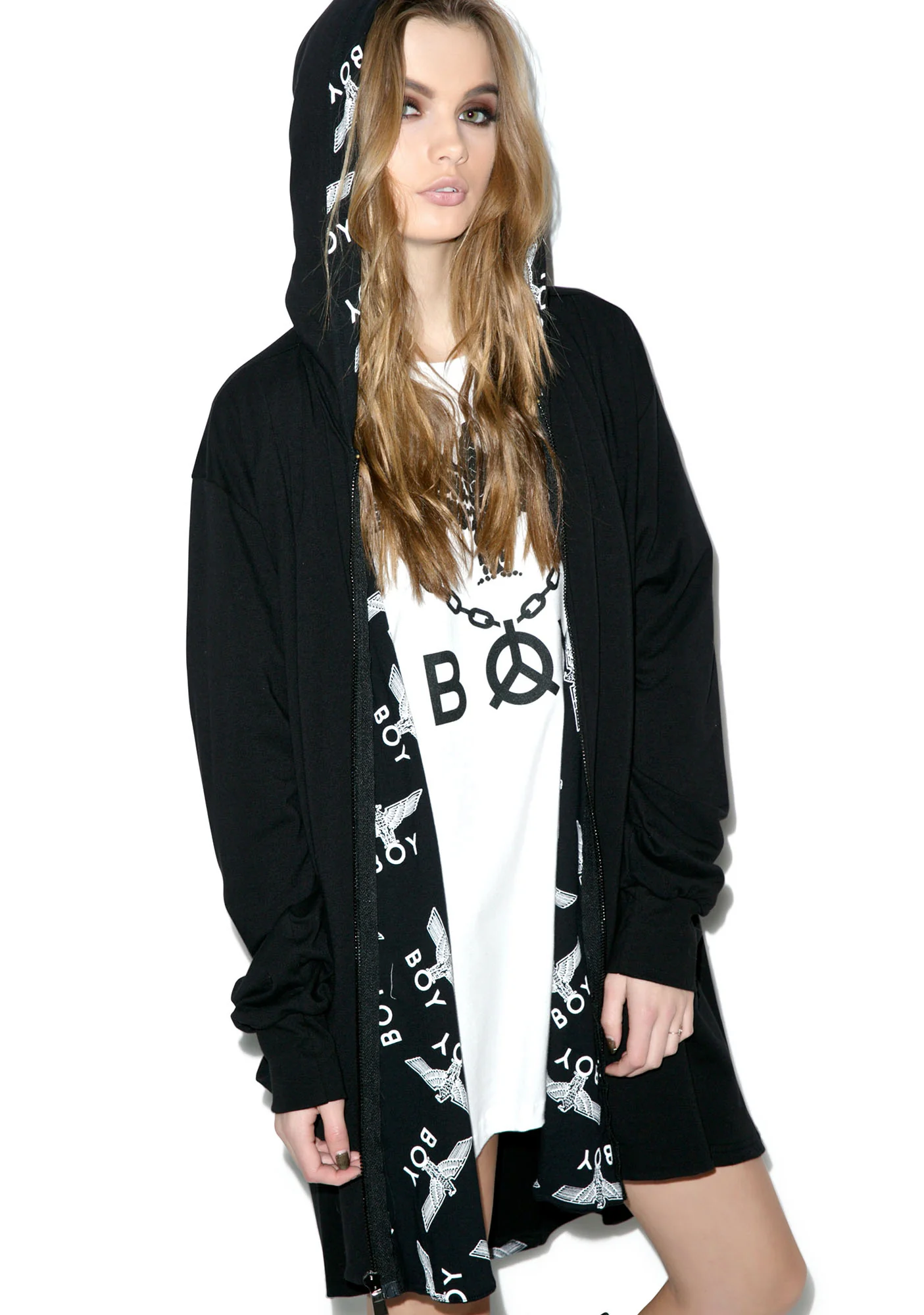 Allover Eagle Cape Coat - Image 5