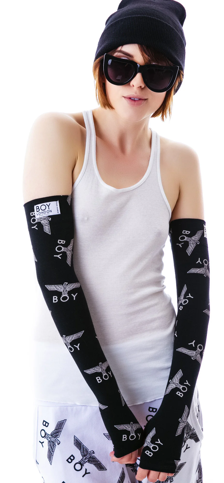 Allover Eagle Long Gloves - Image 2
