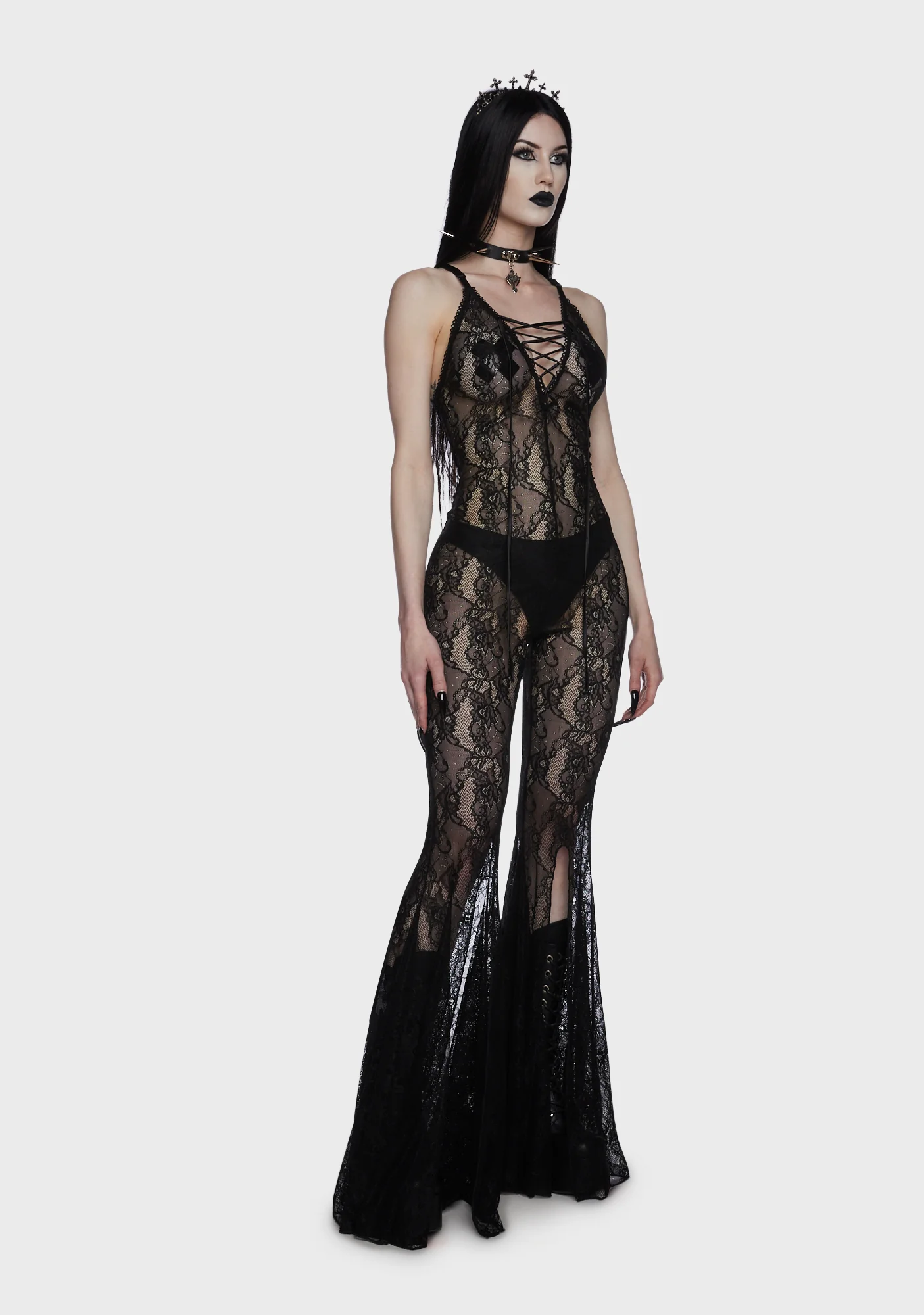 Alluring Darkness Lace Catsuit - Image 5