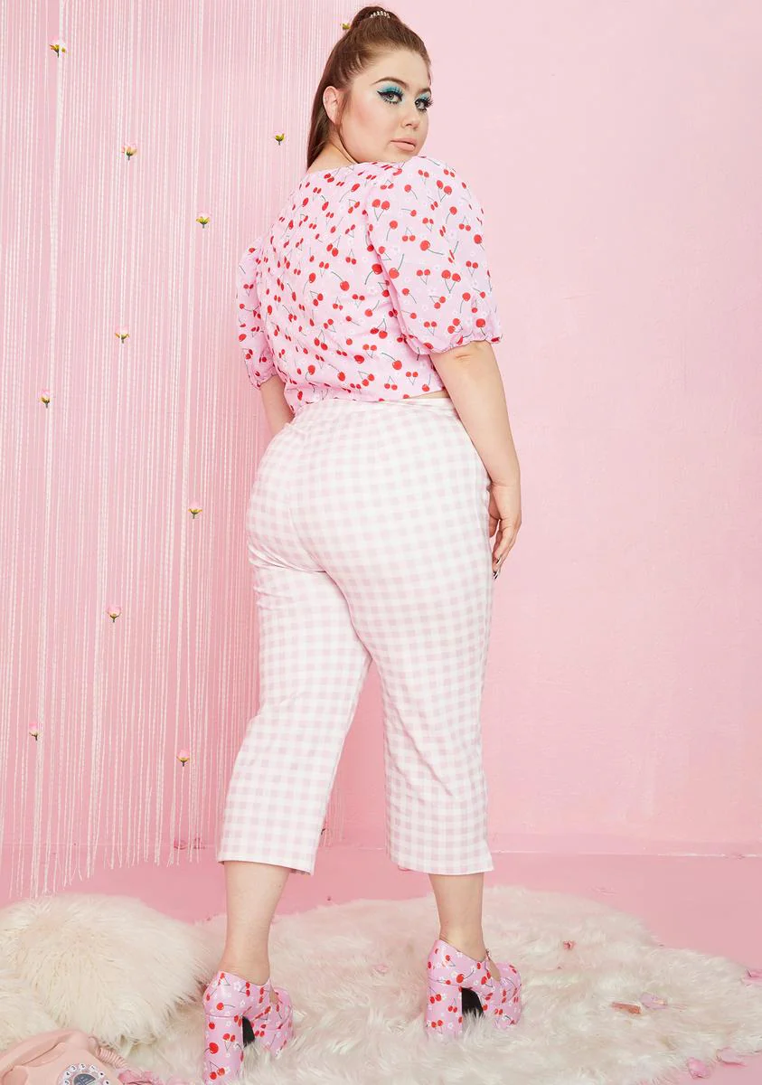 Always At My Peak Gingham Pedal Pushers - Image 4