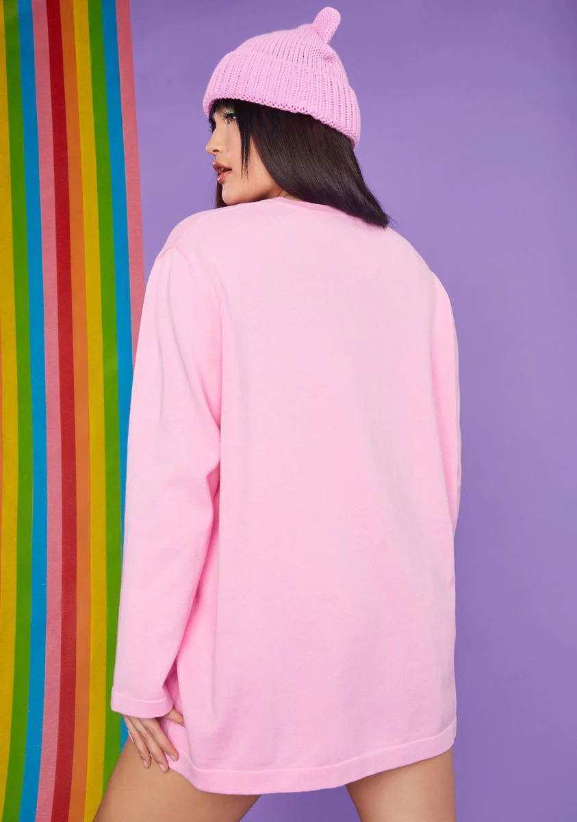 Always Love You Lots Oversized Knit Sweater - Image 4
