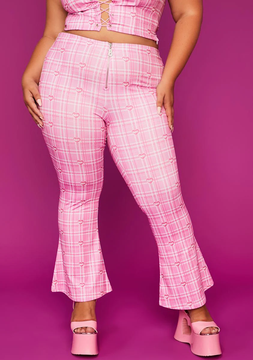 Always Pretty In Punk Plaid Flares
