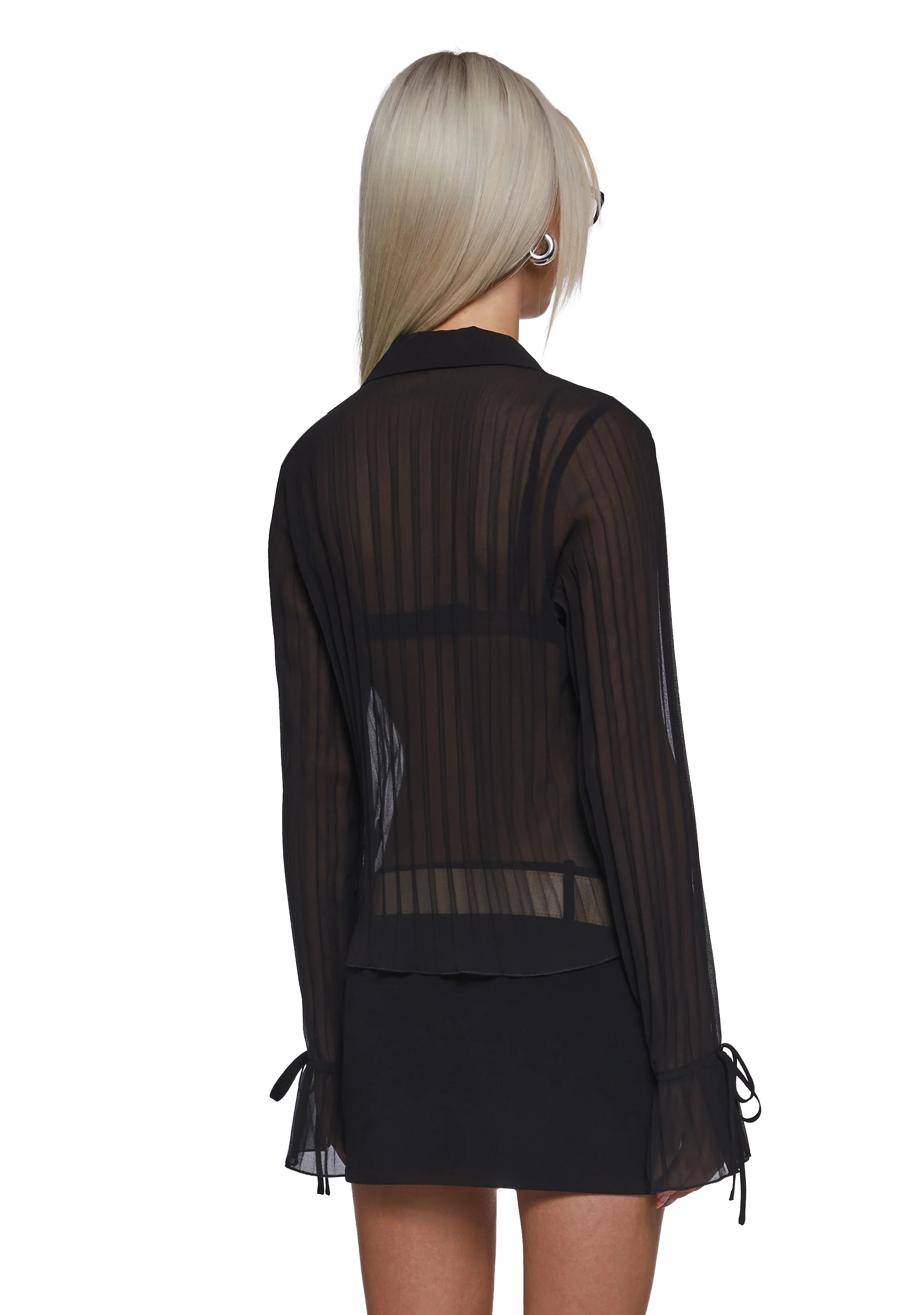 Bayonetta Sheer Pleated Blouse - Image 4