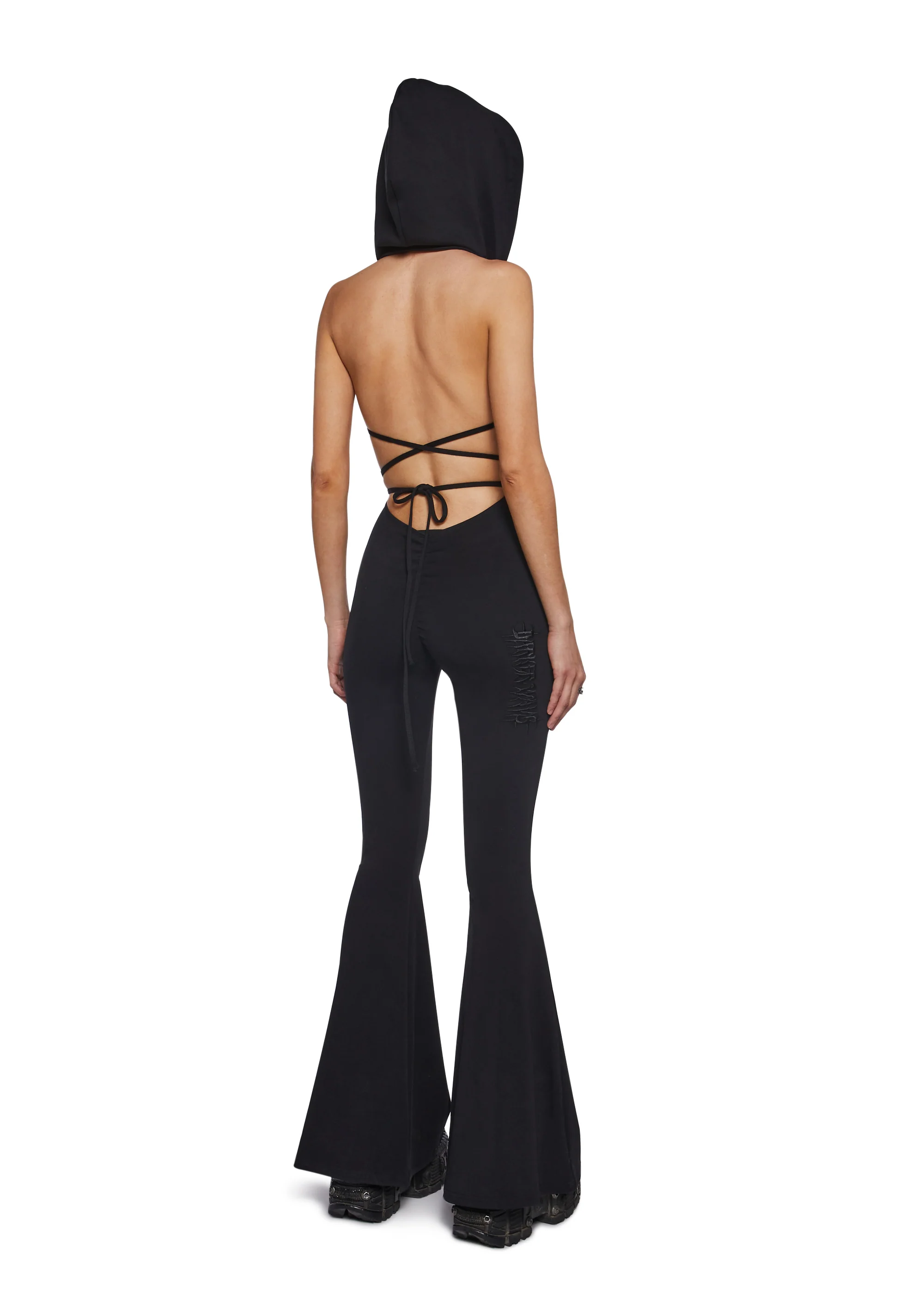 Ambient Hooded Backless Jumpsuit - Image 4