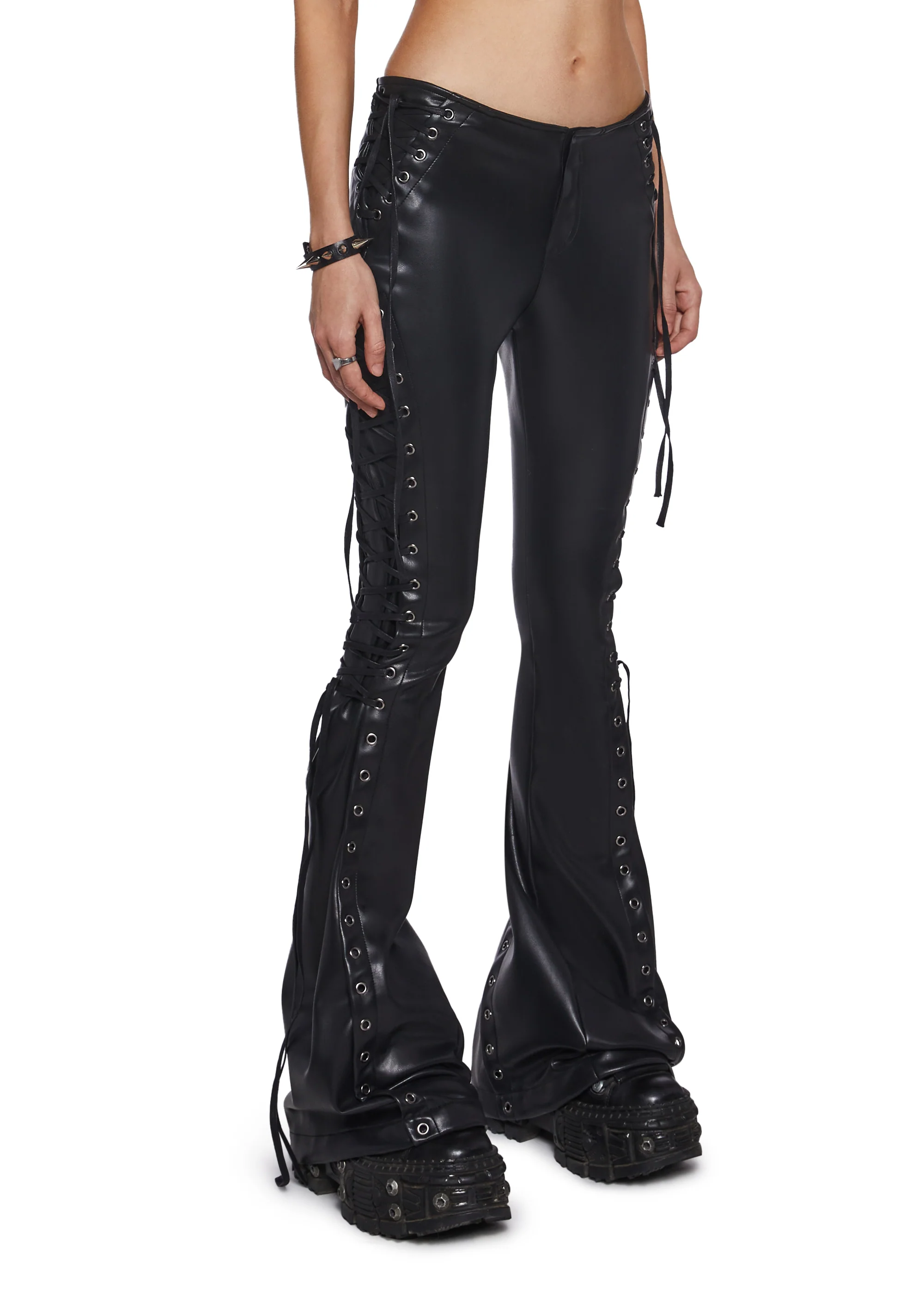 Ambient Lace-Up Flare Pants - Image 3