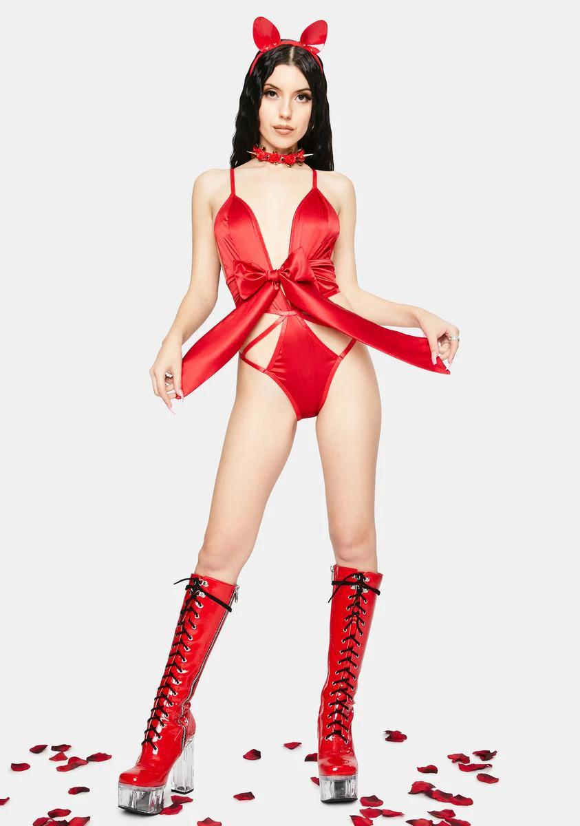Ambra Plunging Teddy With Heart Charm - Image 3