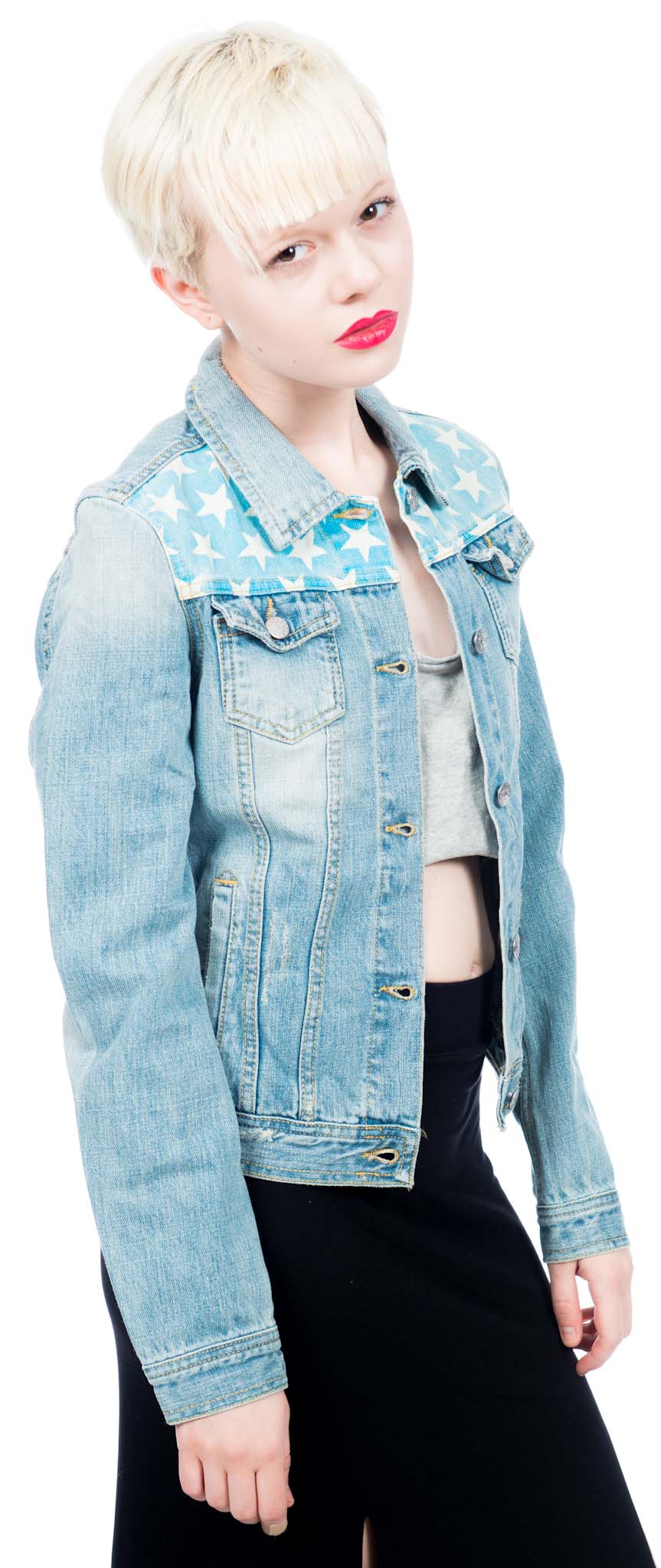 American Flag Denim Jacket - Image 2